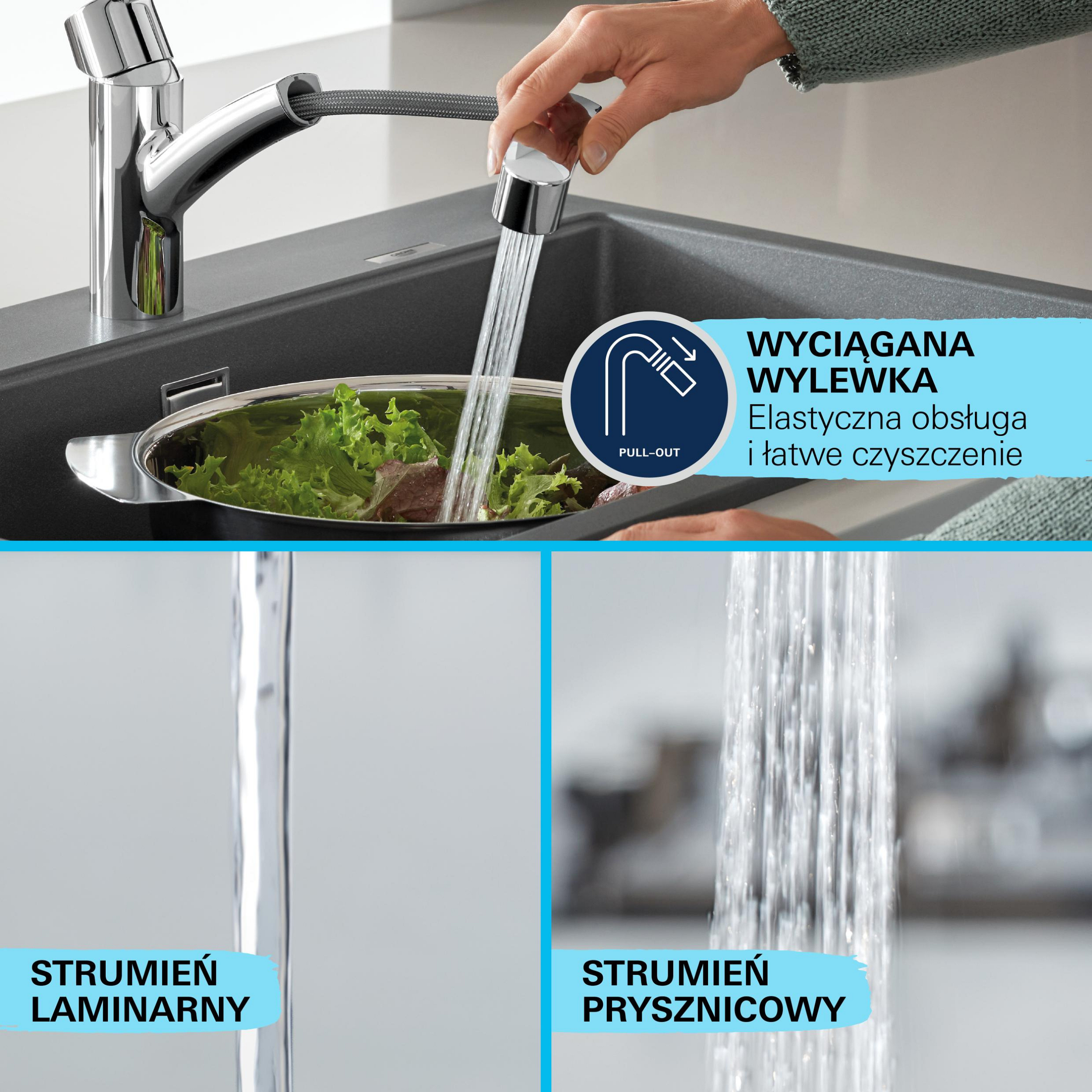 Bateria kuchenna z wyciąganą wylewką QuickFix Start 2021 Grohe - 10