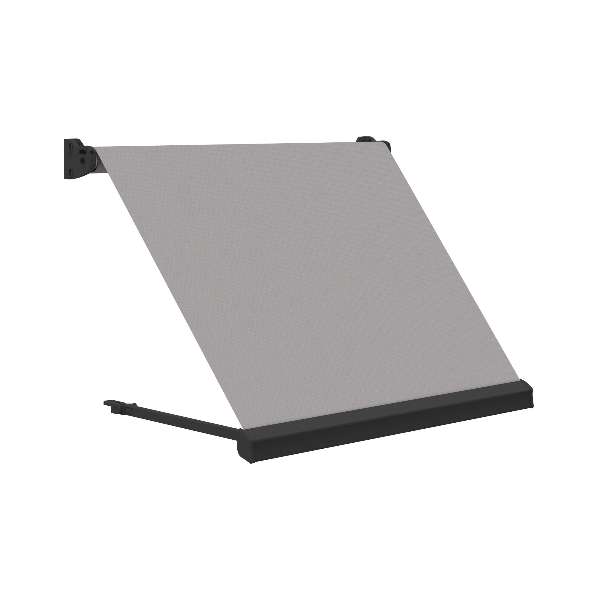 Toldo estor para balcón malibú motorizado estructura gris tela gris de 5x2m