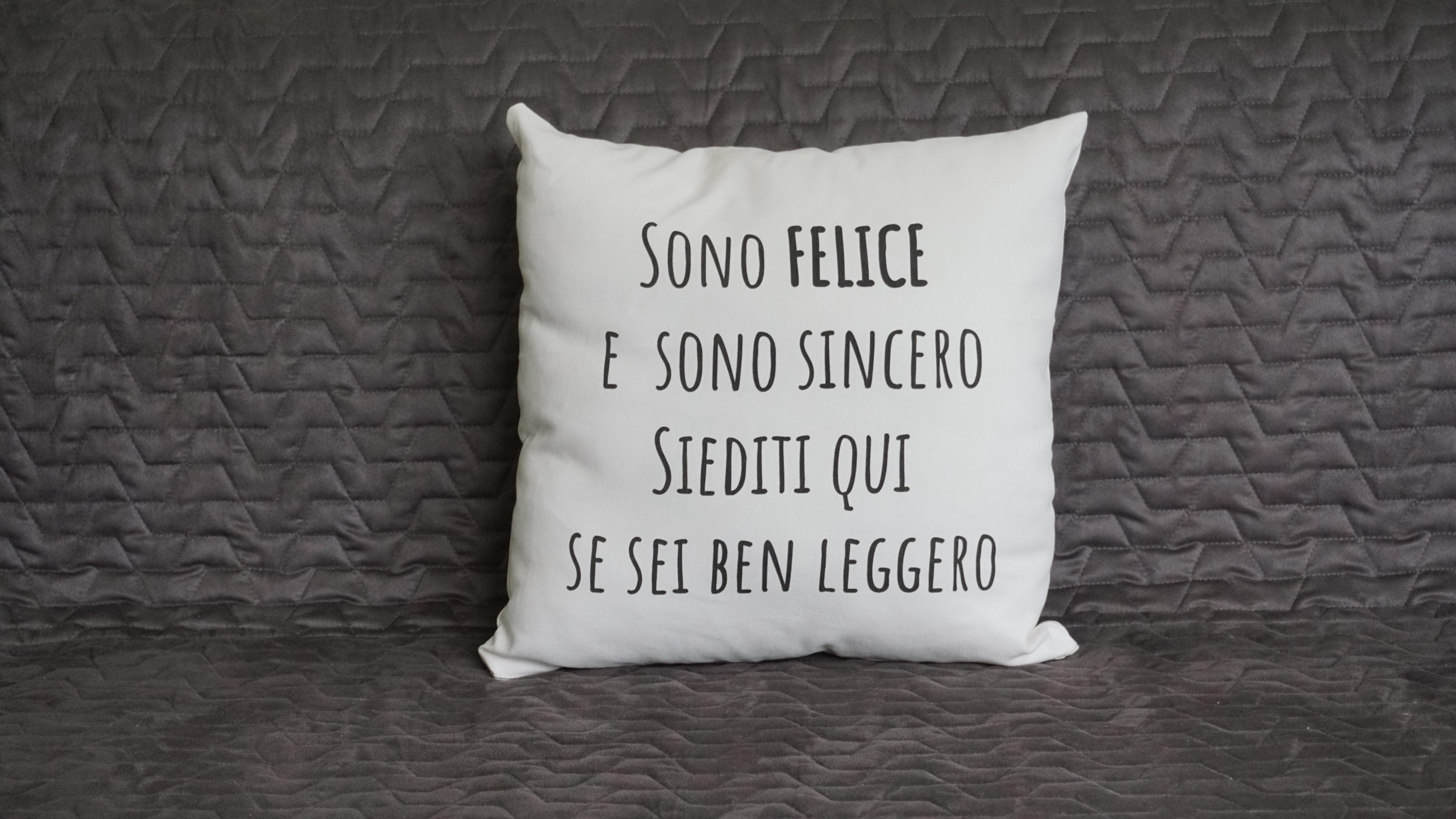 Cuscino Felice bianco 40 x 40 cm - 2