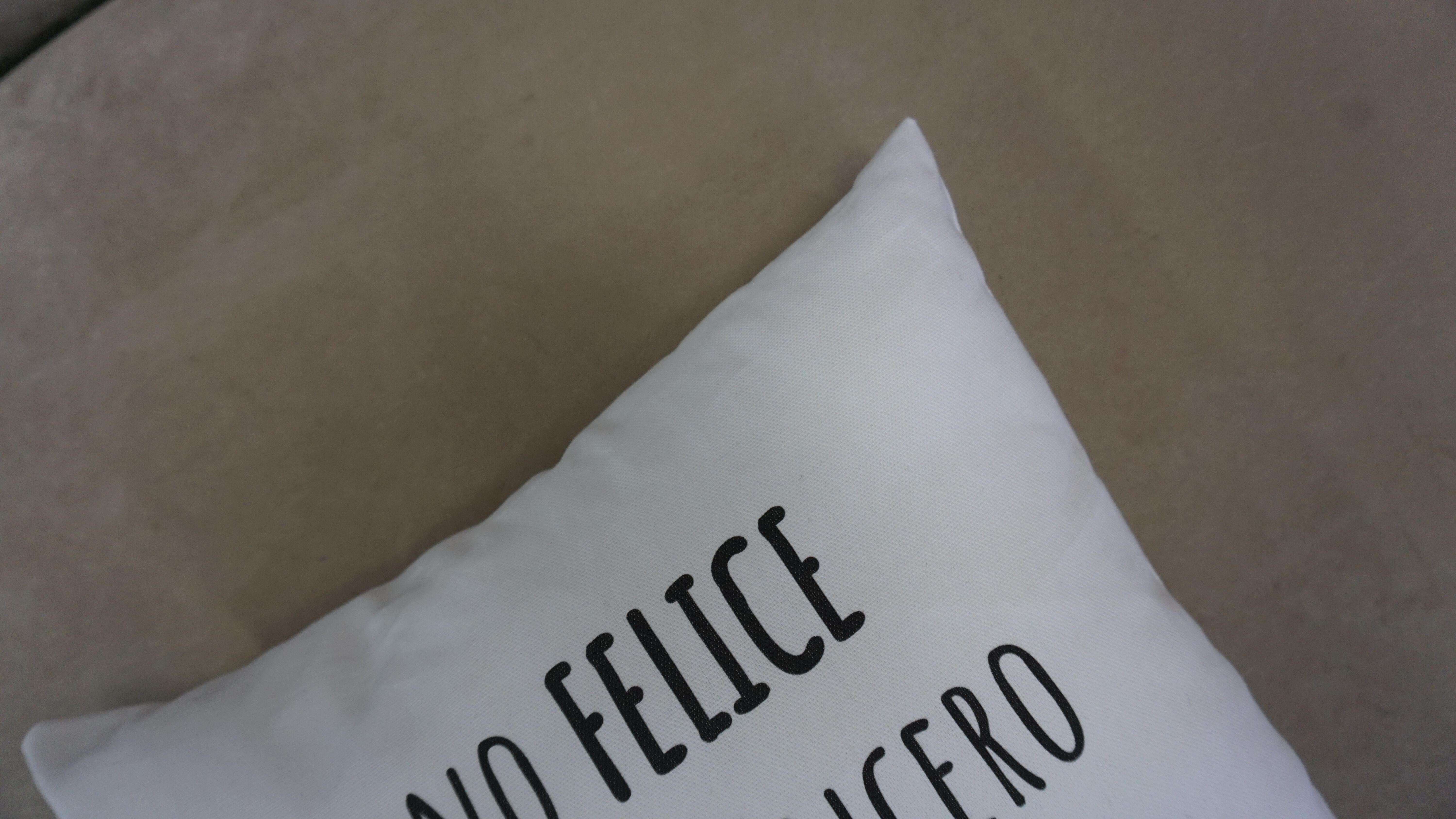 Cuscino Felice bianco 40 x 40 cm - 6