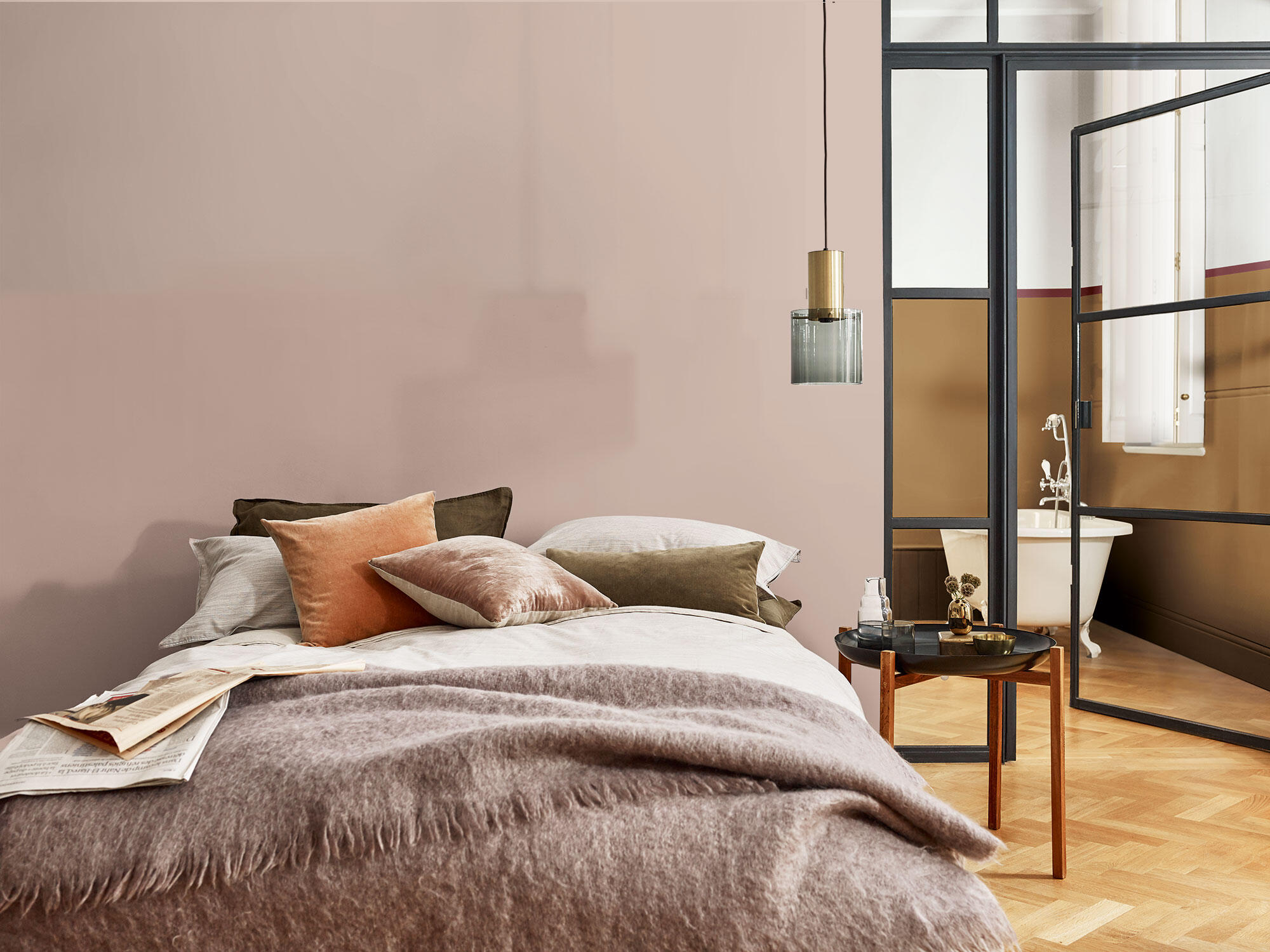 Pintura de interior Ambiance Ceramic BRUGUER color rosa maquillaje mate profundo 4L para paredes y techos - 4