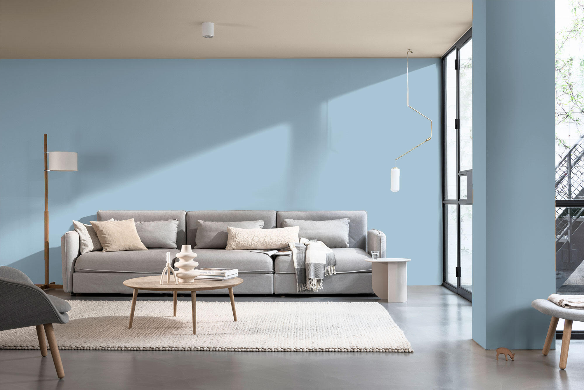 Pintura de interior Ambiance Ceramic BRUGUER color aire fresco mate profundo 4L para paredes y techos - 4