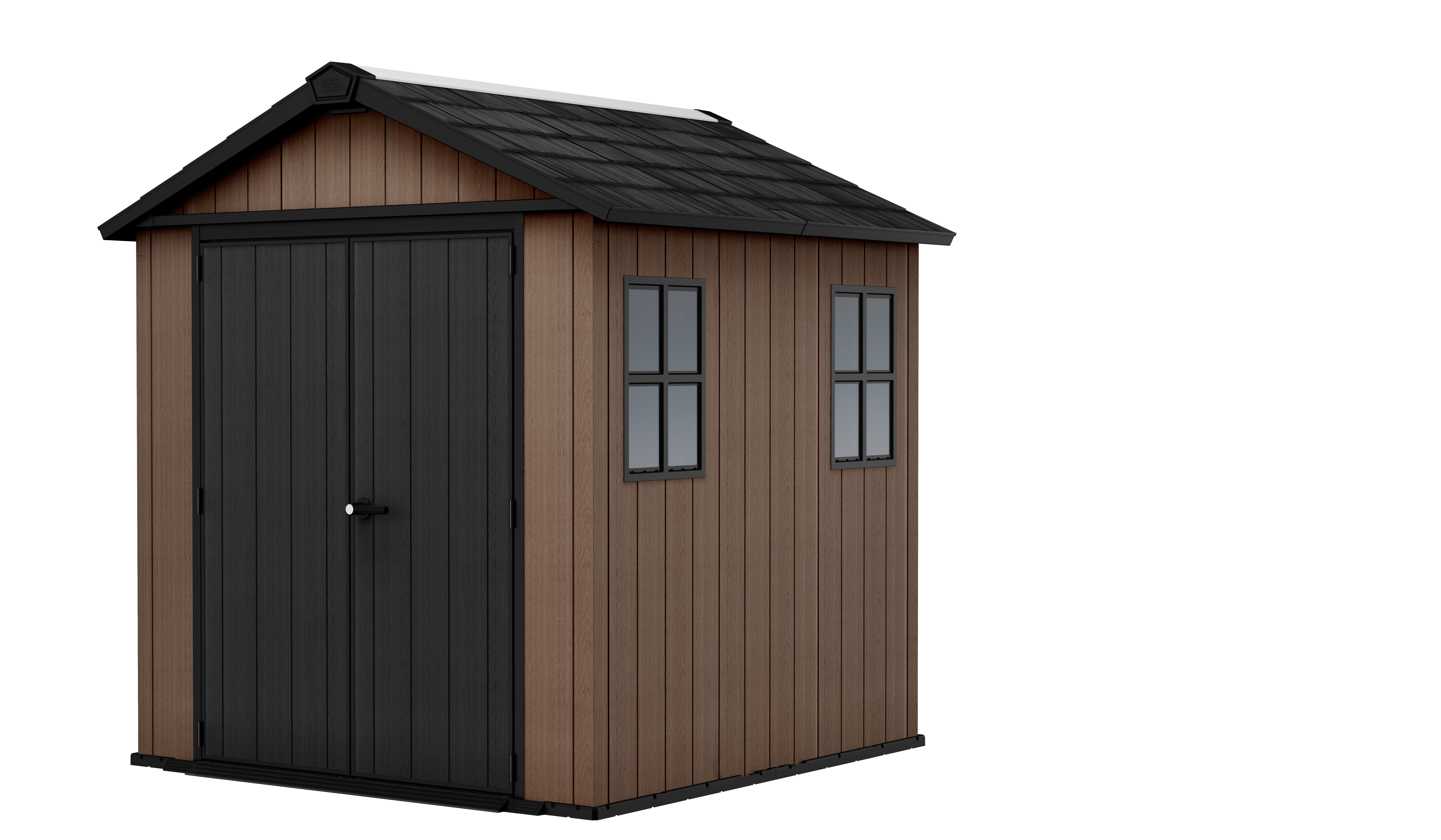 Caseta de resina Newton Plus 757/775 de 228x252x224 cm y 4.4 m2 con 20 mm espesor y doble puerta abatible KETER - 5
