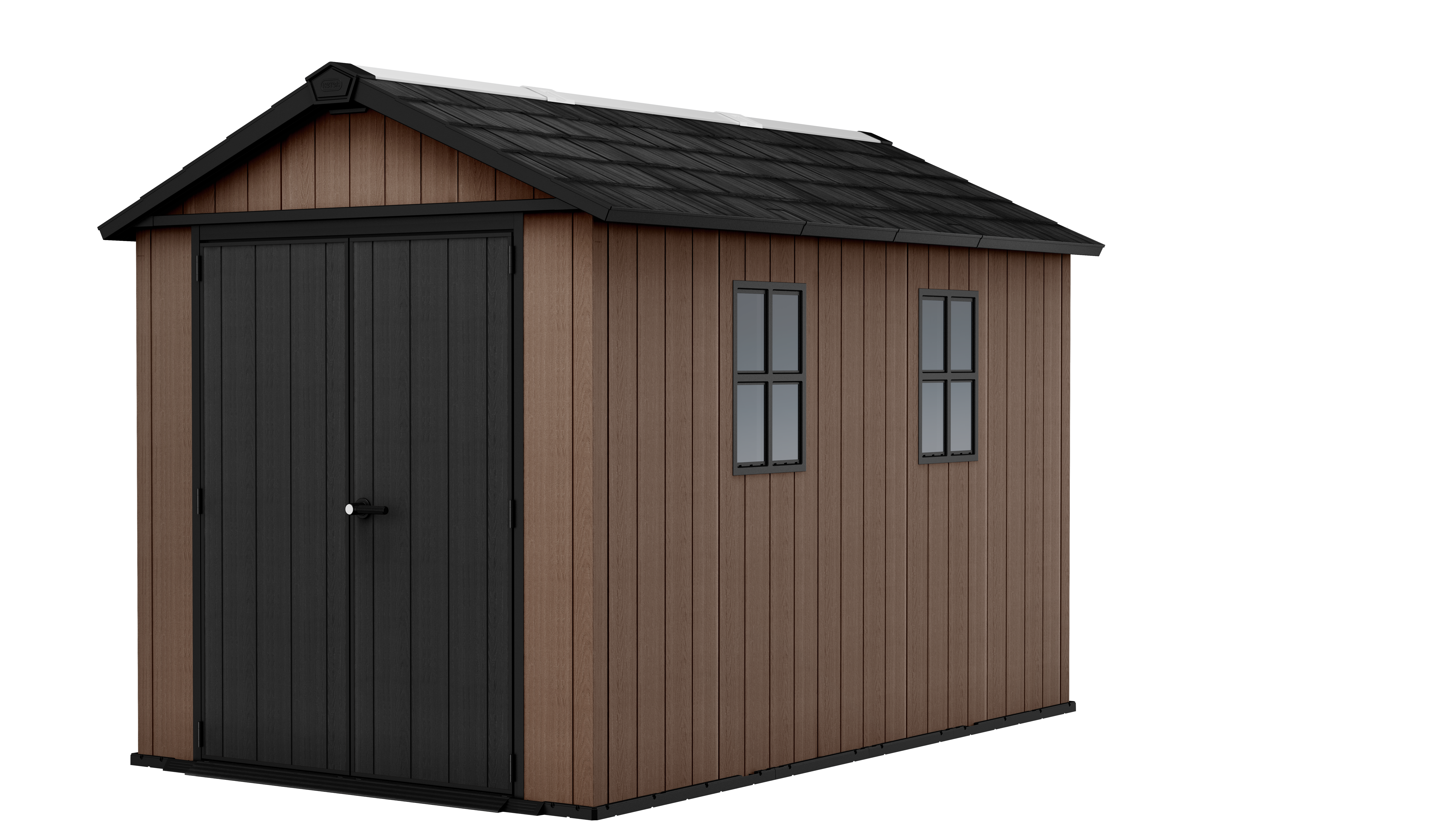 Caseta de resina Newton Plus 7511/1175 de 228x246x350 cm y 7.2 m2 con 20 mm espesor y doble puerta abatible KETER - 4