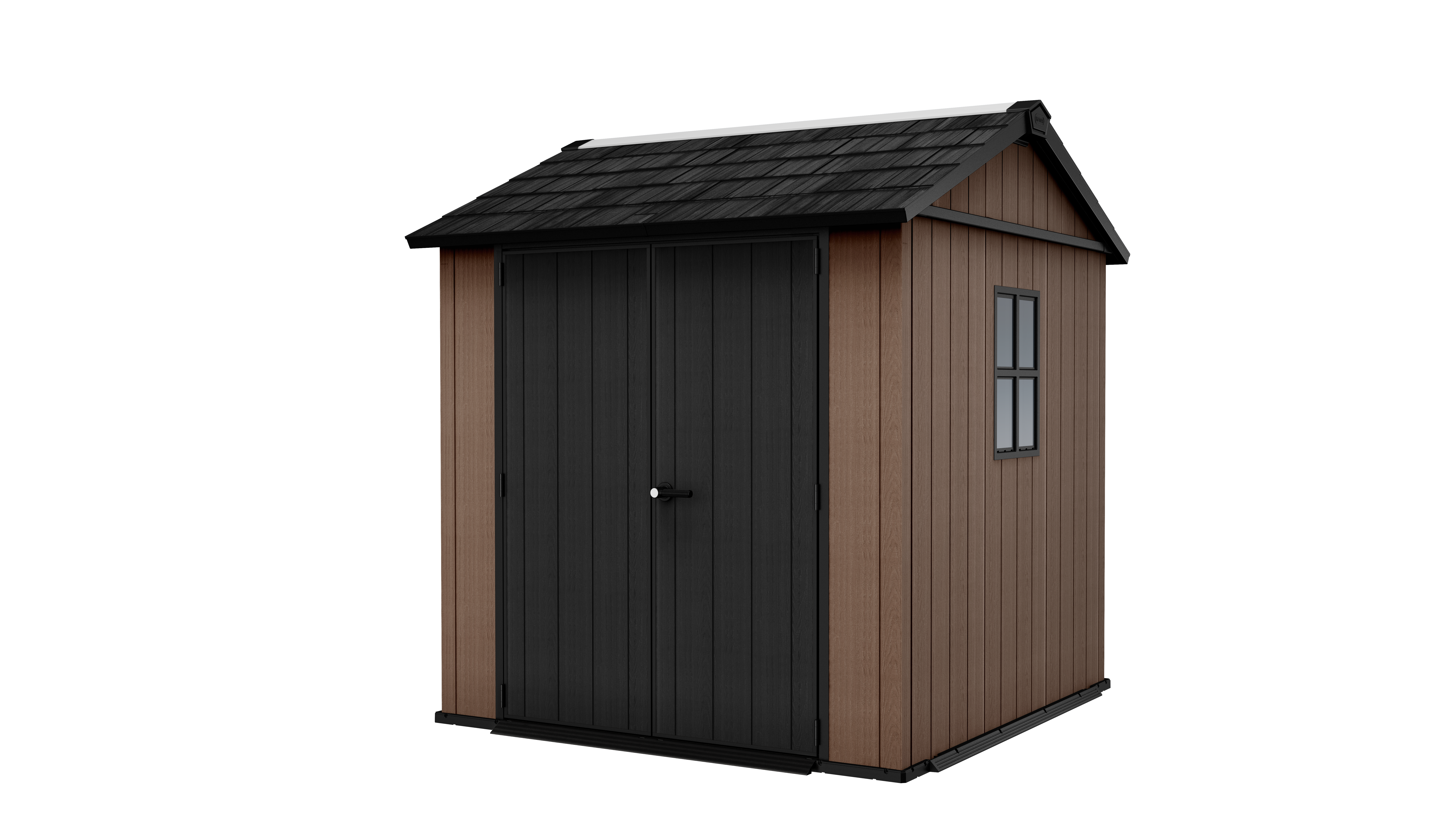 Caseta de resina Newton Plus 757/775 de 228x252x224 cm y 4.4 m2 con 20 mm espesor y doble puerta abatible KETER - 4