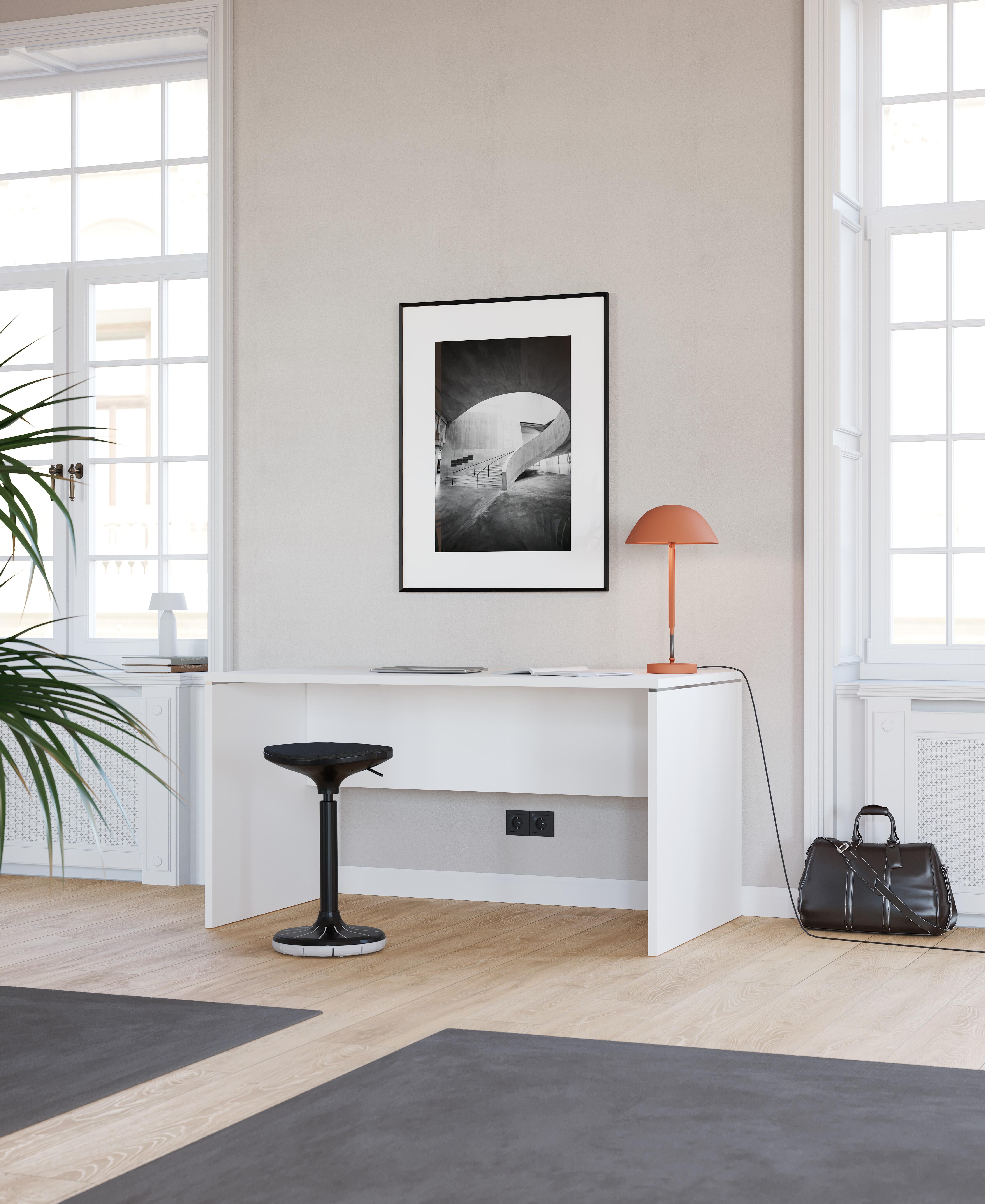 Mesa de escritorio de melamina new pano blanco de 74x180x60cm