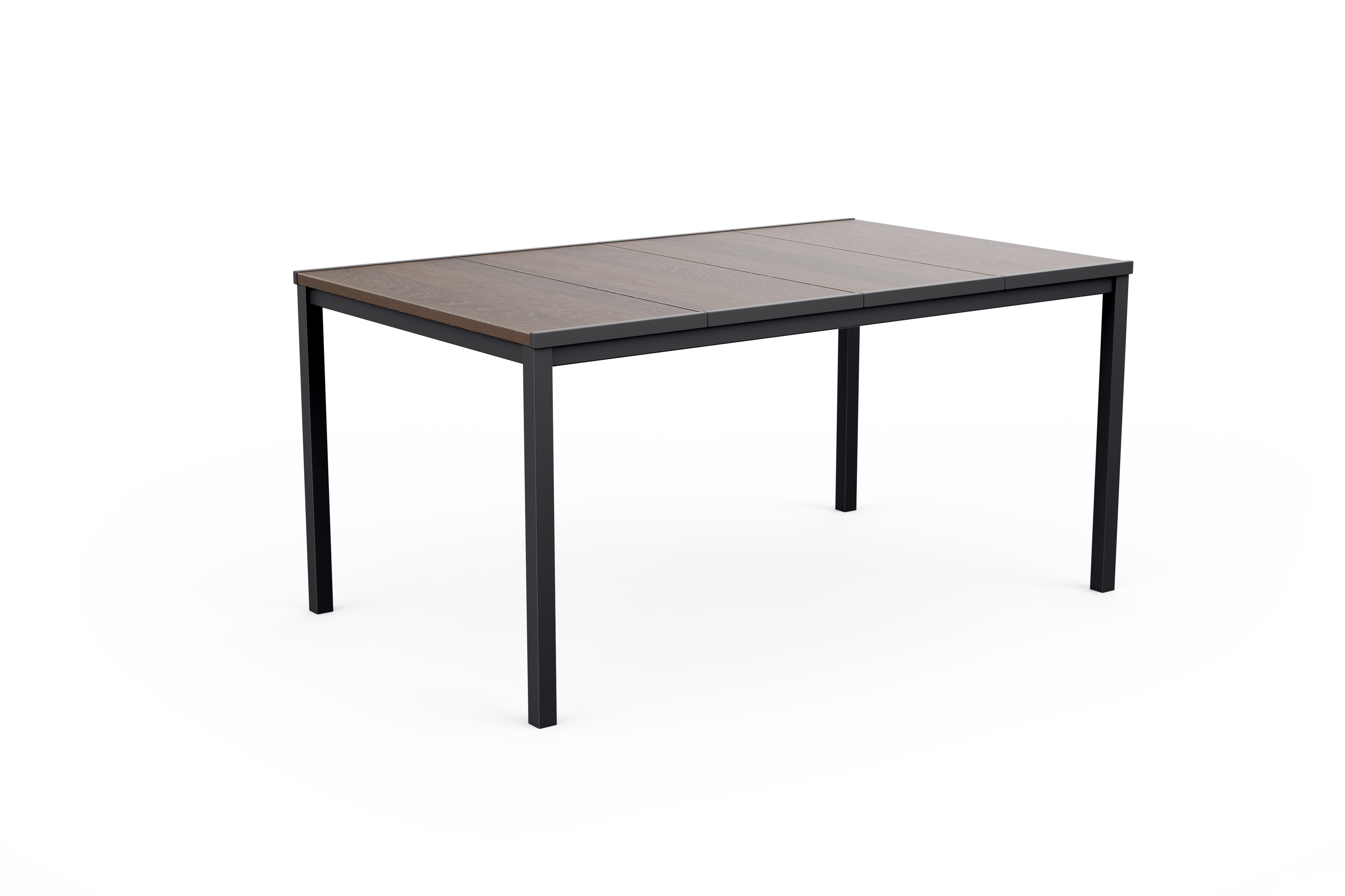 Mesa de refeição de metal com tampo em resina efeito madeira 160x95 cm Keter Porto - 4