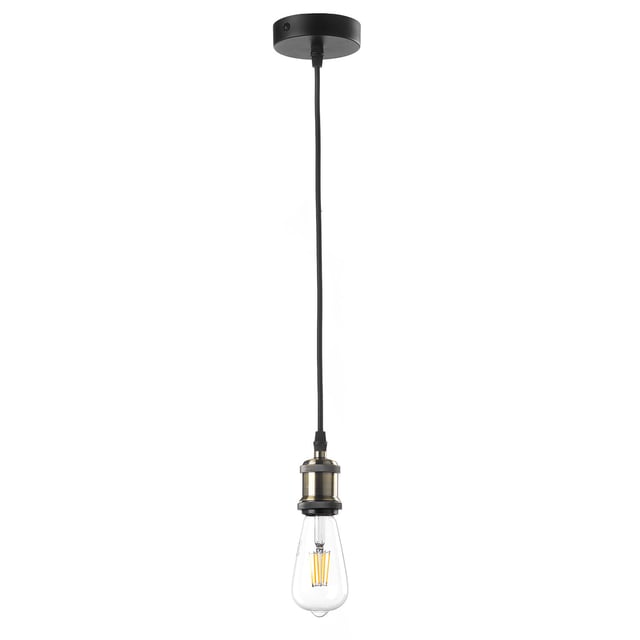 Pendel PENDEL E27 NERO PORTALAMPADA VINTAGE con cavo in silicone 120 cm, nero, con portalampada E27