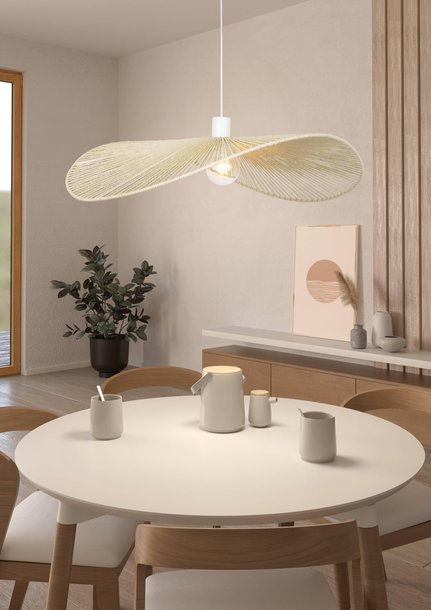 Suspension Siruela corde, crème, Diam.80 cm, E27 - 3