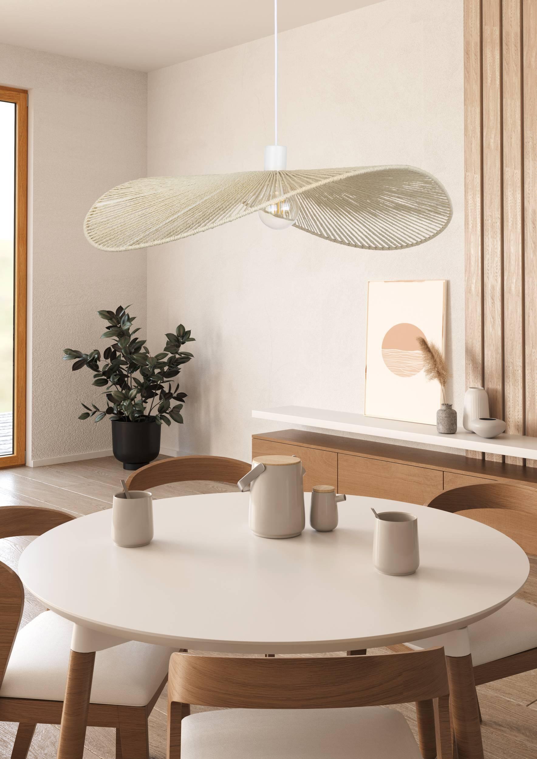Suspension Siruela corde, crème, Diam.80 cm, E27 - 2