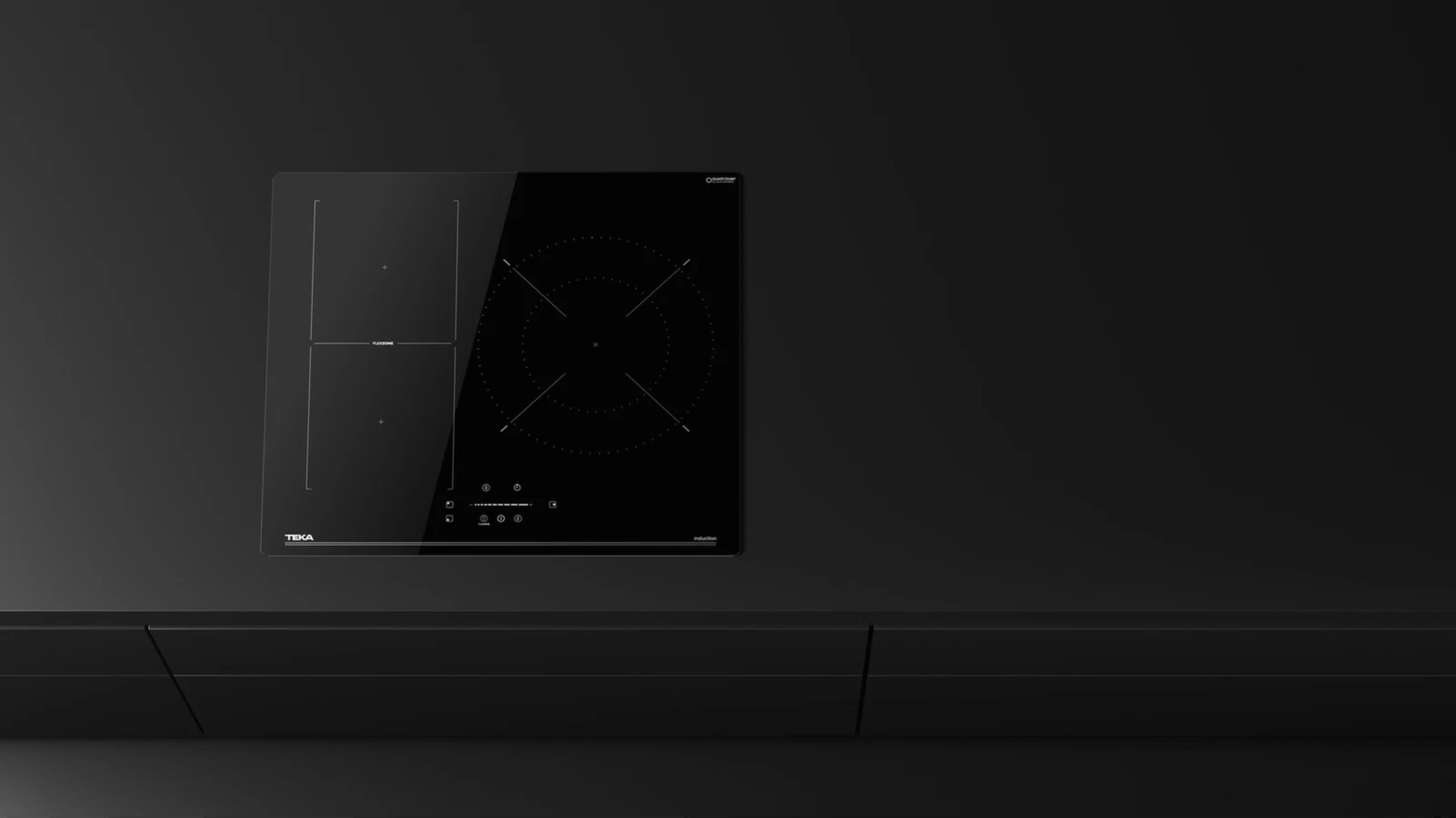 Placa de inducción TEKA IBF 63210 SSM BK con 3 zonas de cocción zona grande de 28cm y zona flex 7400 W negro 60cm - 3