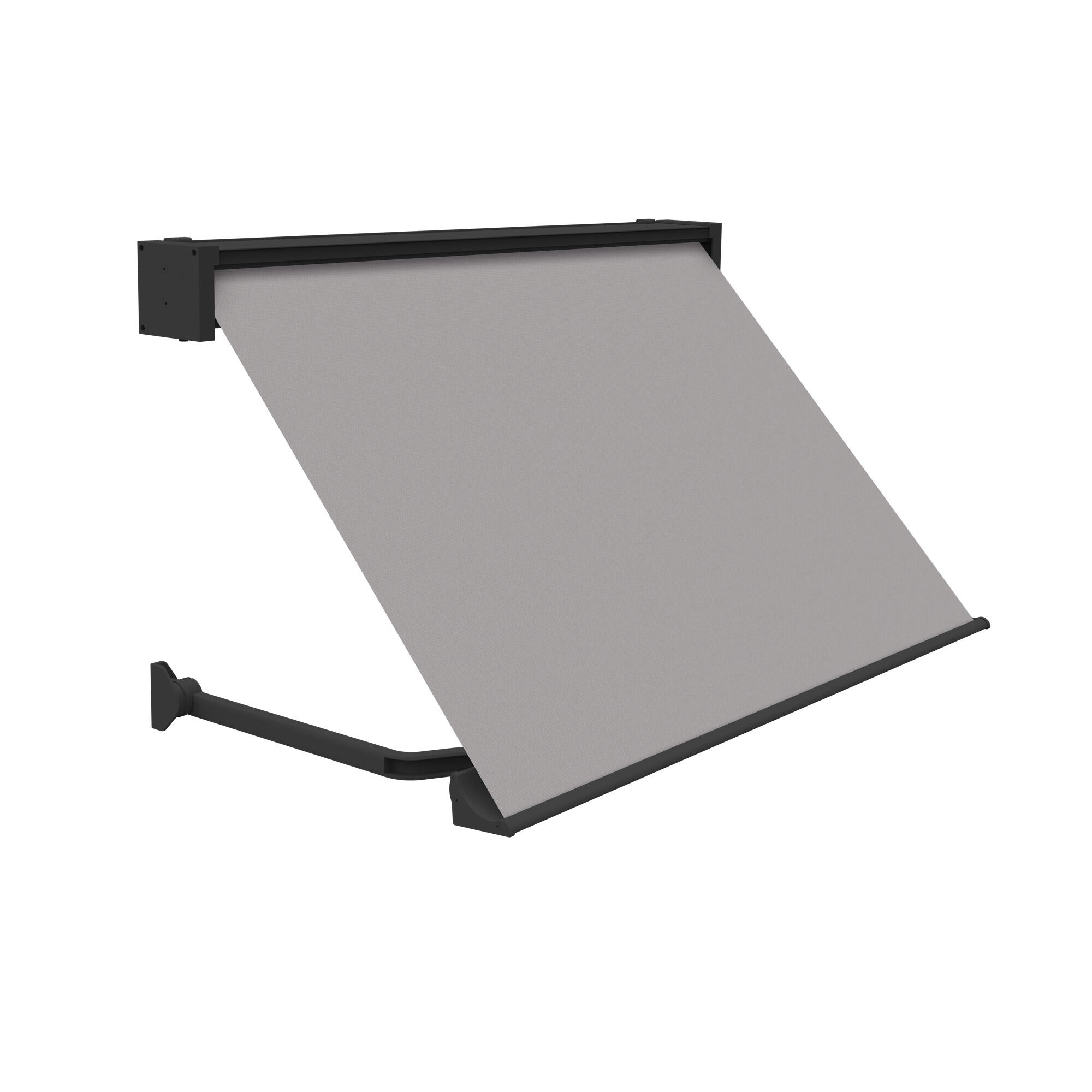 Toldo brazo punto recto ventana sabana manual cofre gris tela gris 4x1m