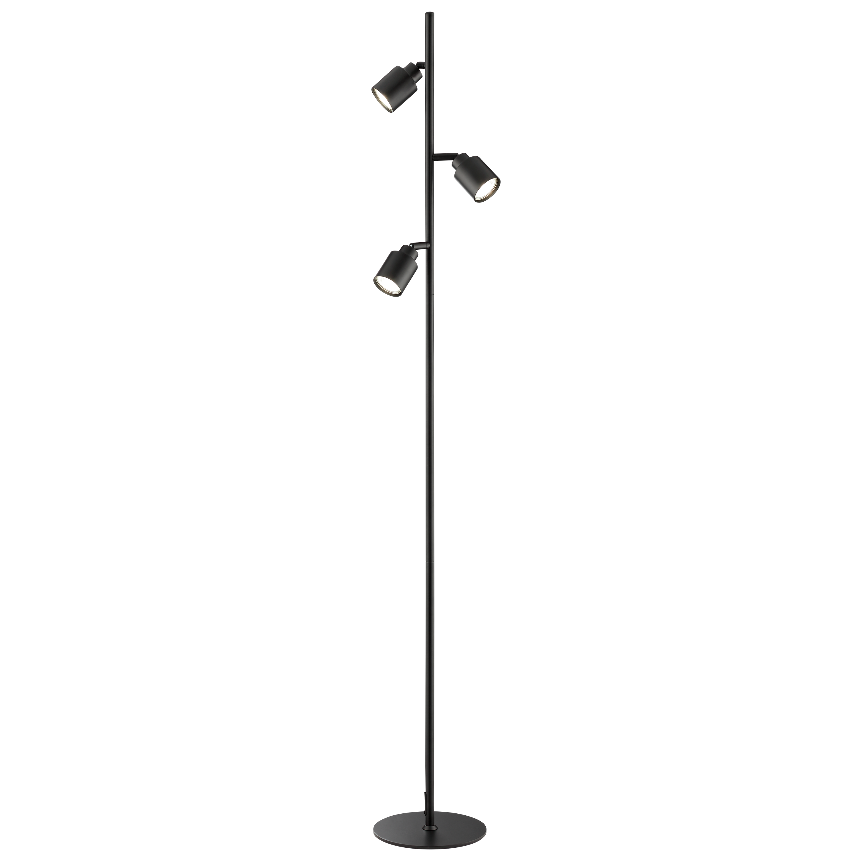 Lampa podłogowa Tekla czarna 3 x GU10 Inspire - 10