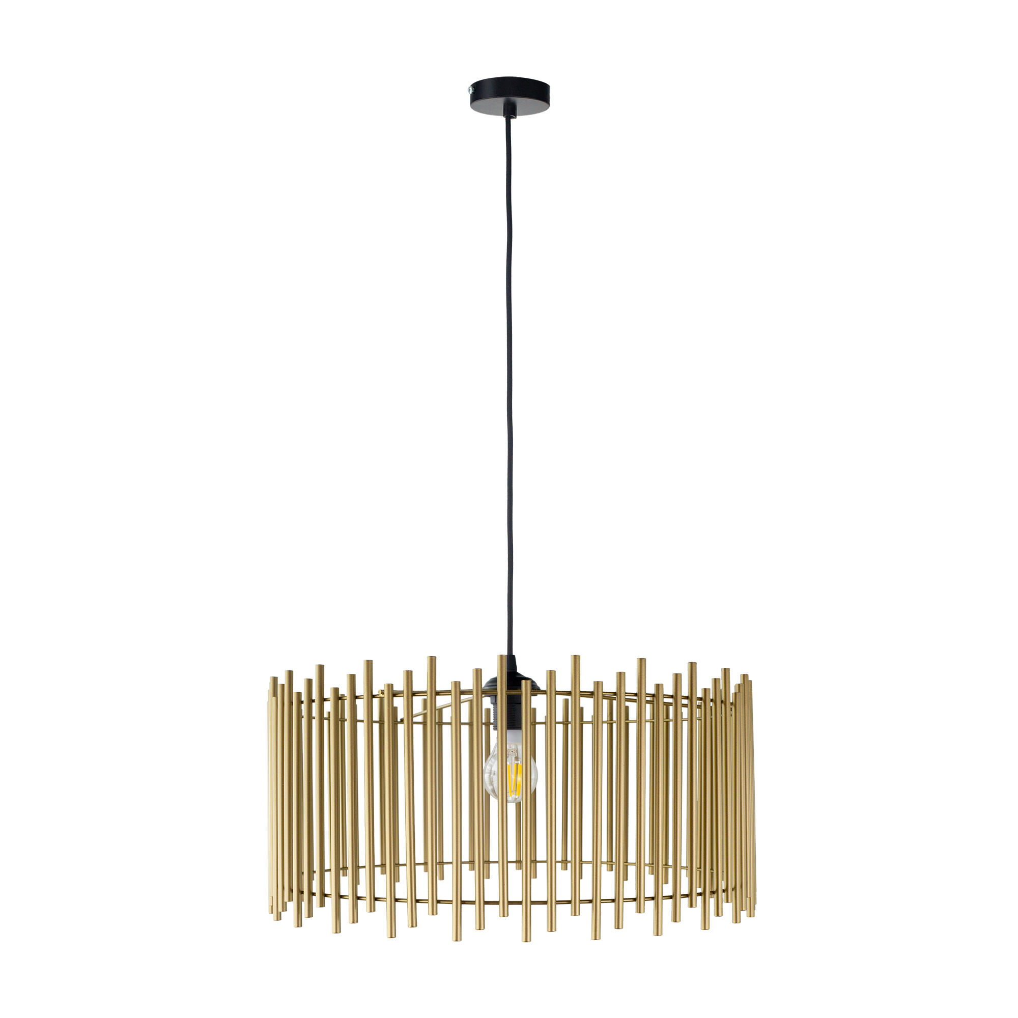 Lámpara de techo de acero dorada 1 luz e27 nubia ø51,5 cm