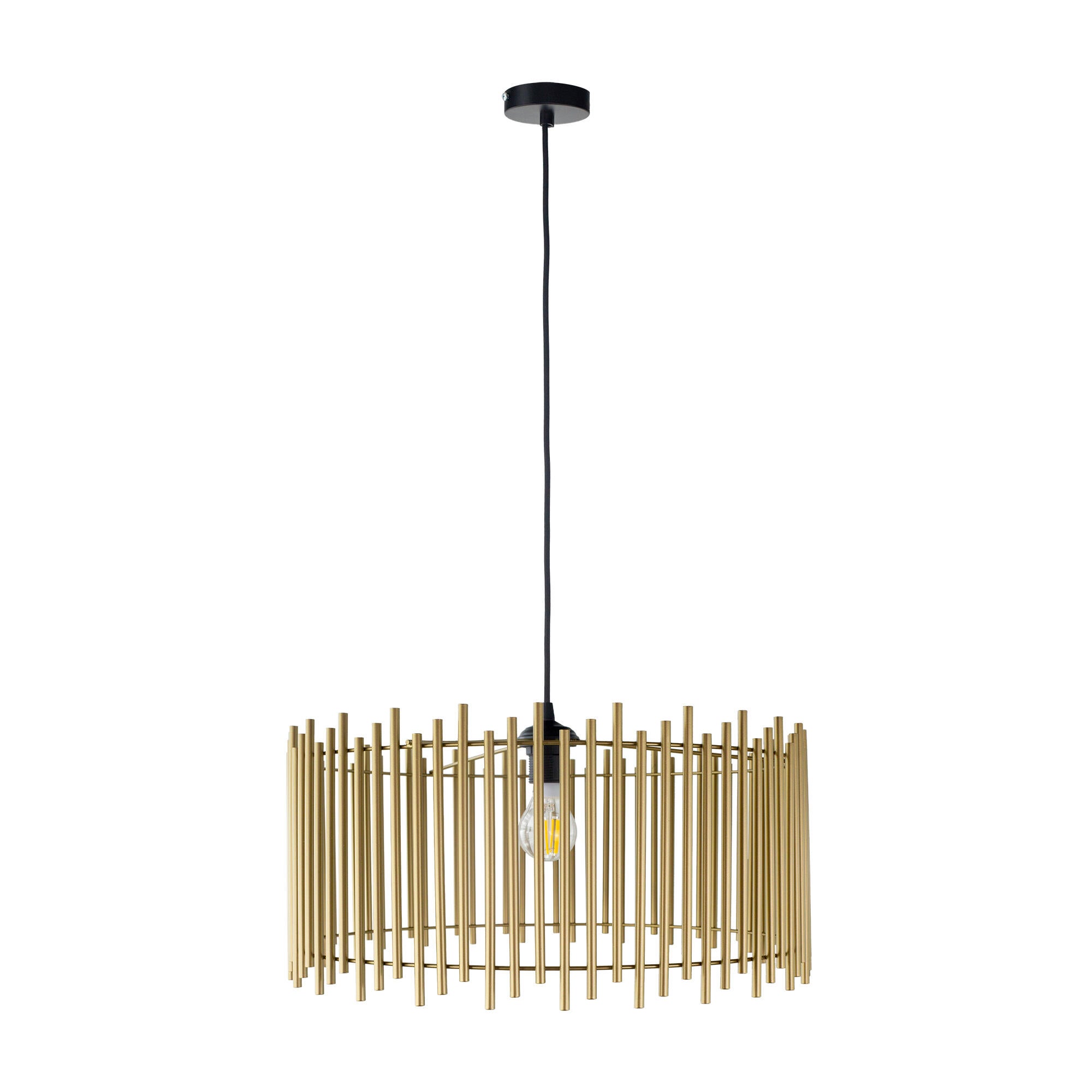 Lámpara de techo de acero dorada 1 luz E27 Nubia Ø51,5 cm - 3