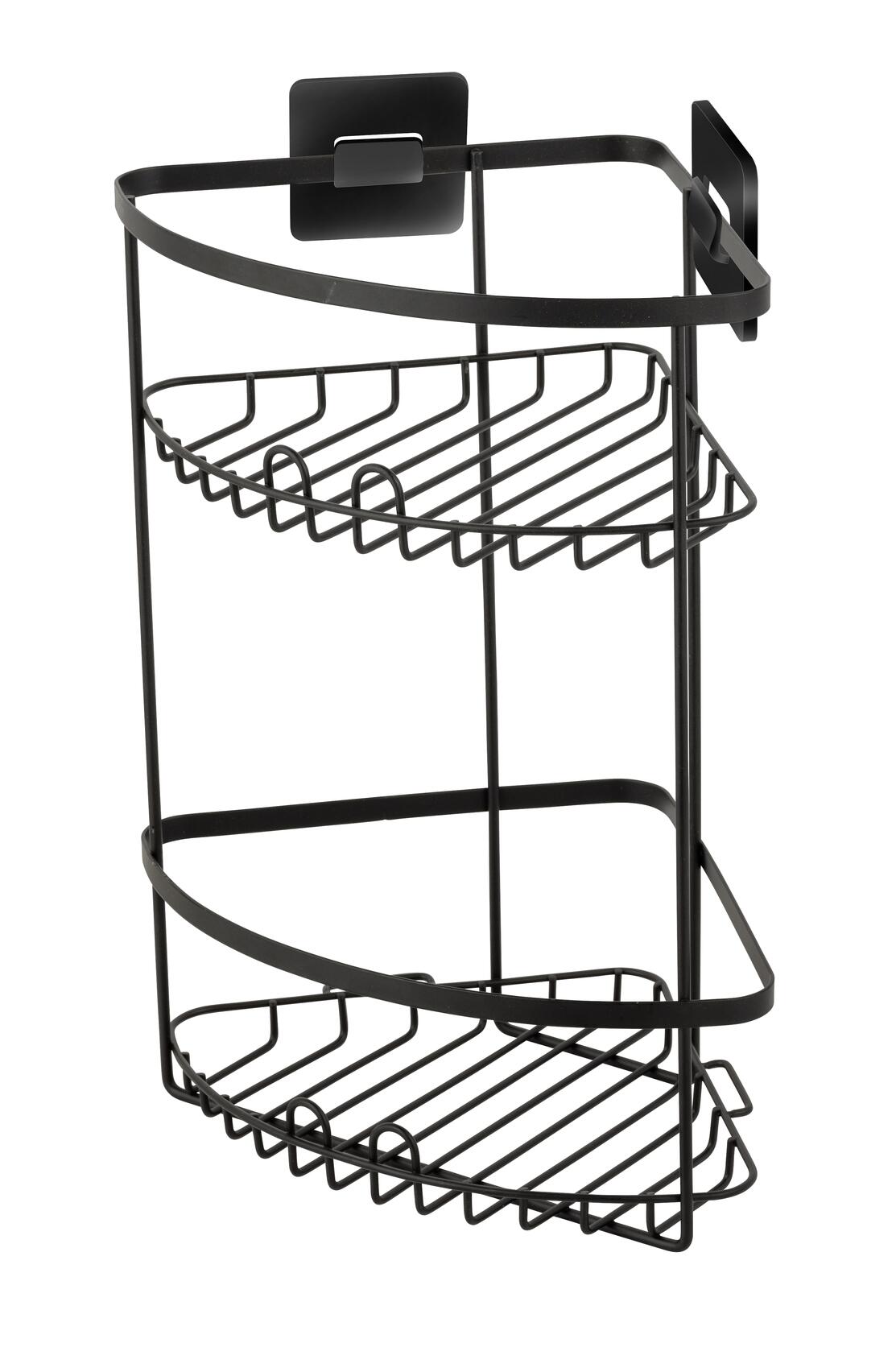 Organizador de ducha rinconera turboloc negro 20x35x20 cm