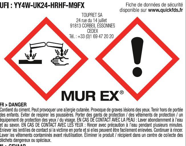 Enduit de rebouchage en poudre extérieur 5 kg - Murex TOUPRET - 3
