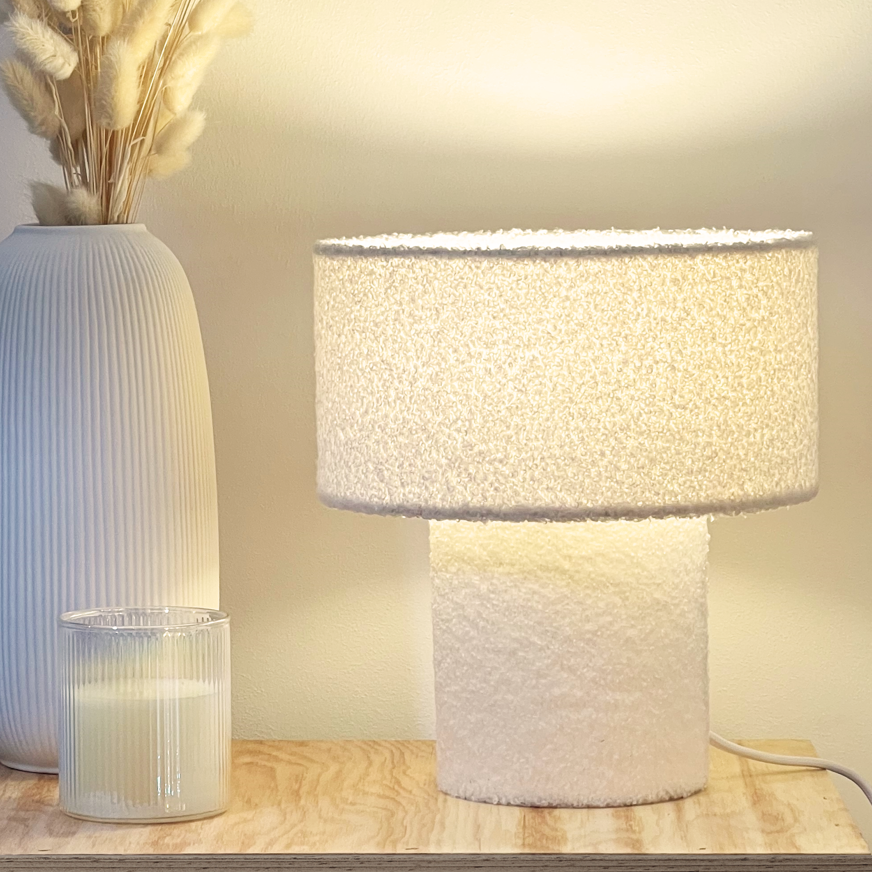 Lampa stołowa Nans biała E27 Inspire - 12