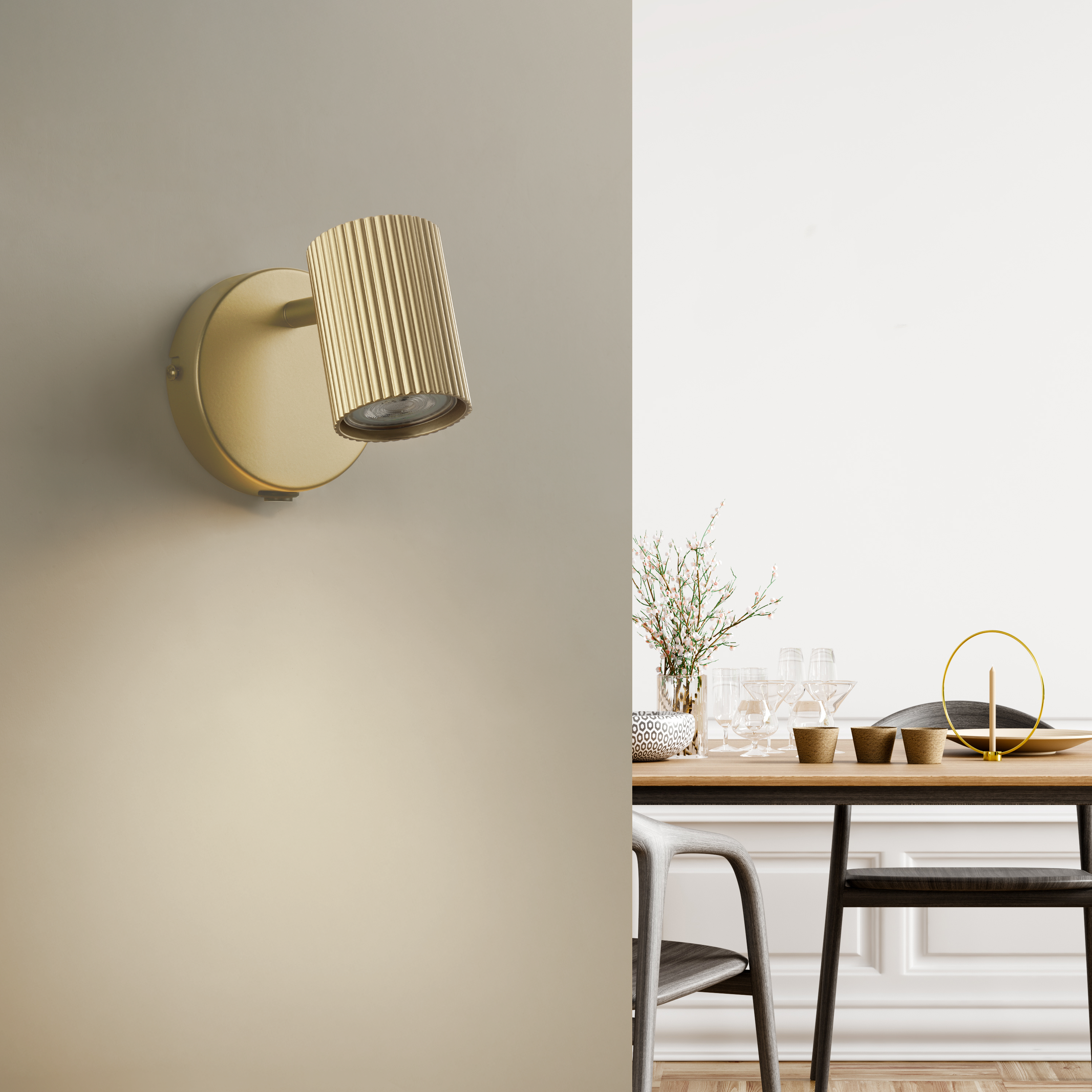 Faretto decorativo senza fonte luminosa FABIO in acciaio dorato GU10 INSPIRE - 11