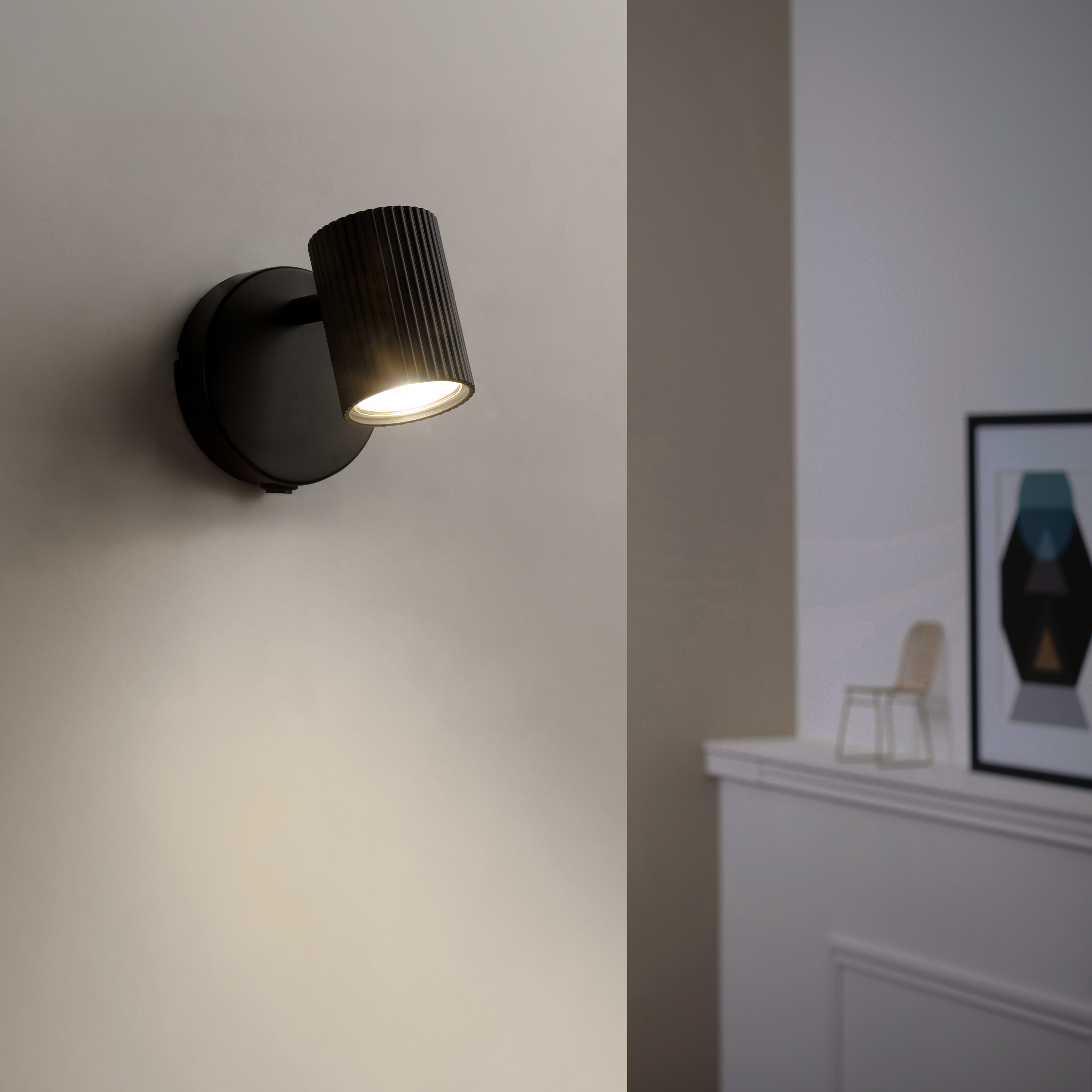 Projetor sem fonte de luz GU10 d6 10.5 cm preto Inspire Fabio - 12