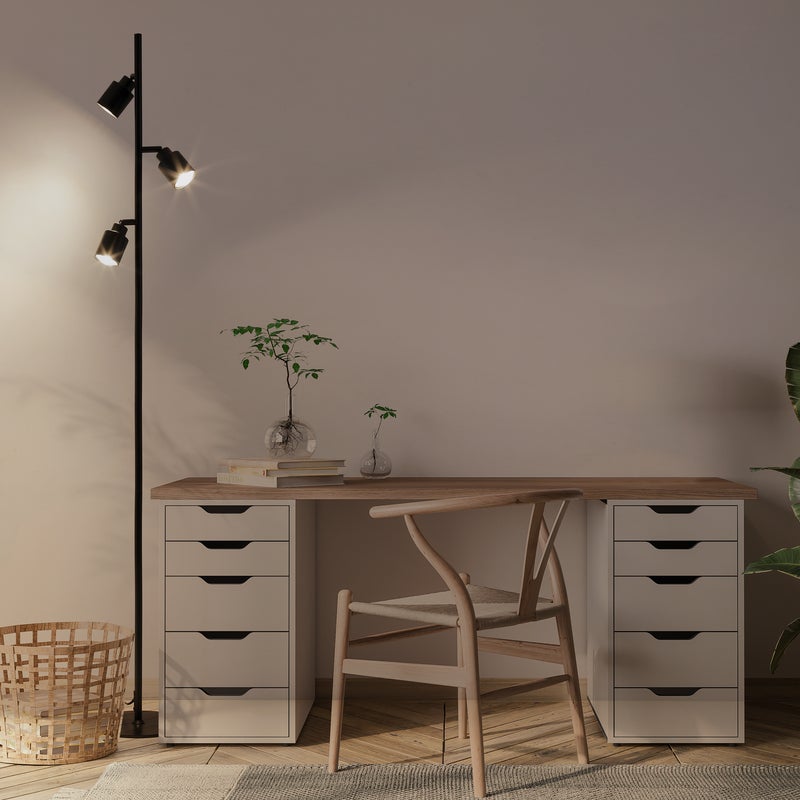 Lampa podłogowa Tekla czarna 3 x GU10 Inspire