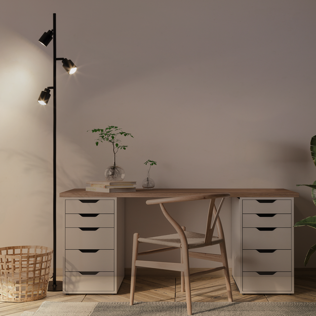 Lampa podłogowa Tekla czarna 3 x GU10 Inspire