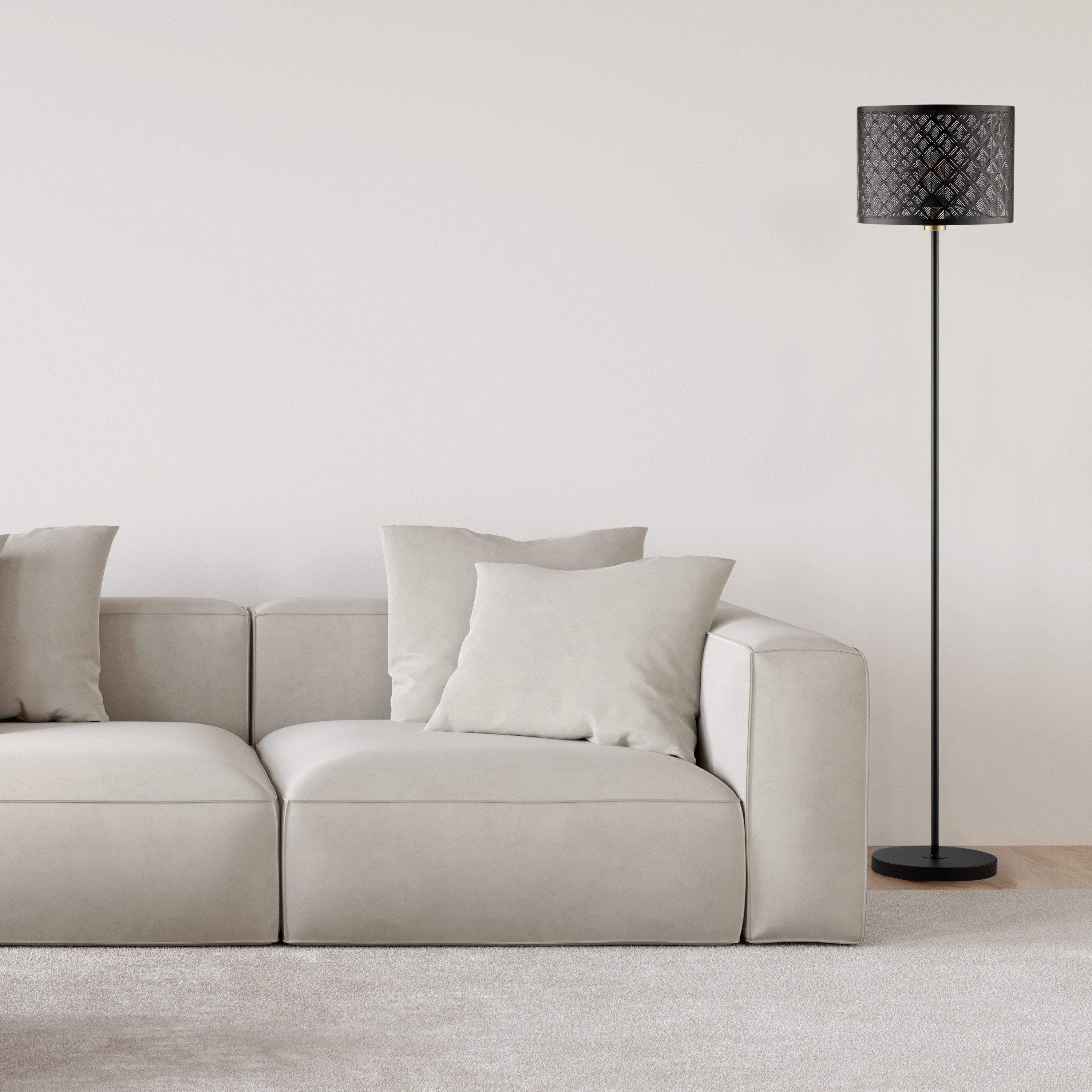 Lampa podłogowa Galati czarna E27 Inspire - 6