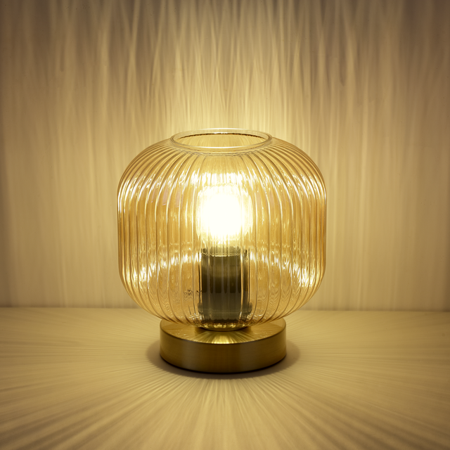 Lampa stołowa Dipsy bursztyn E27 Inspire