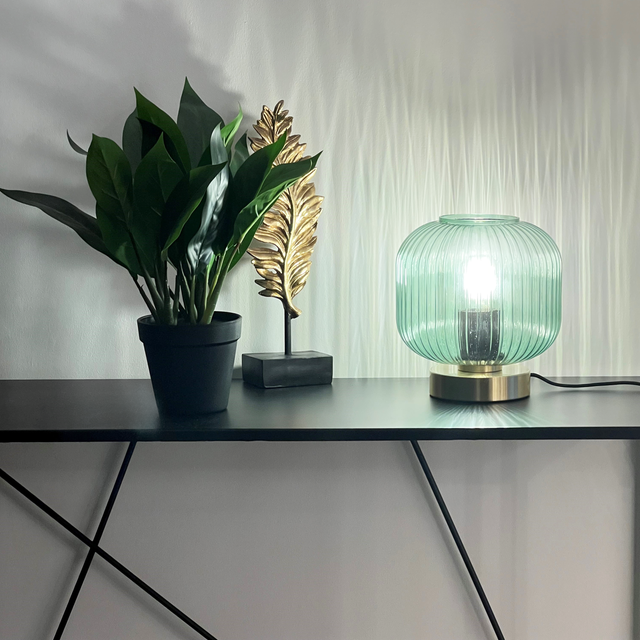 Lampa stołowa Dipsy zielona E27 Inspire