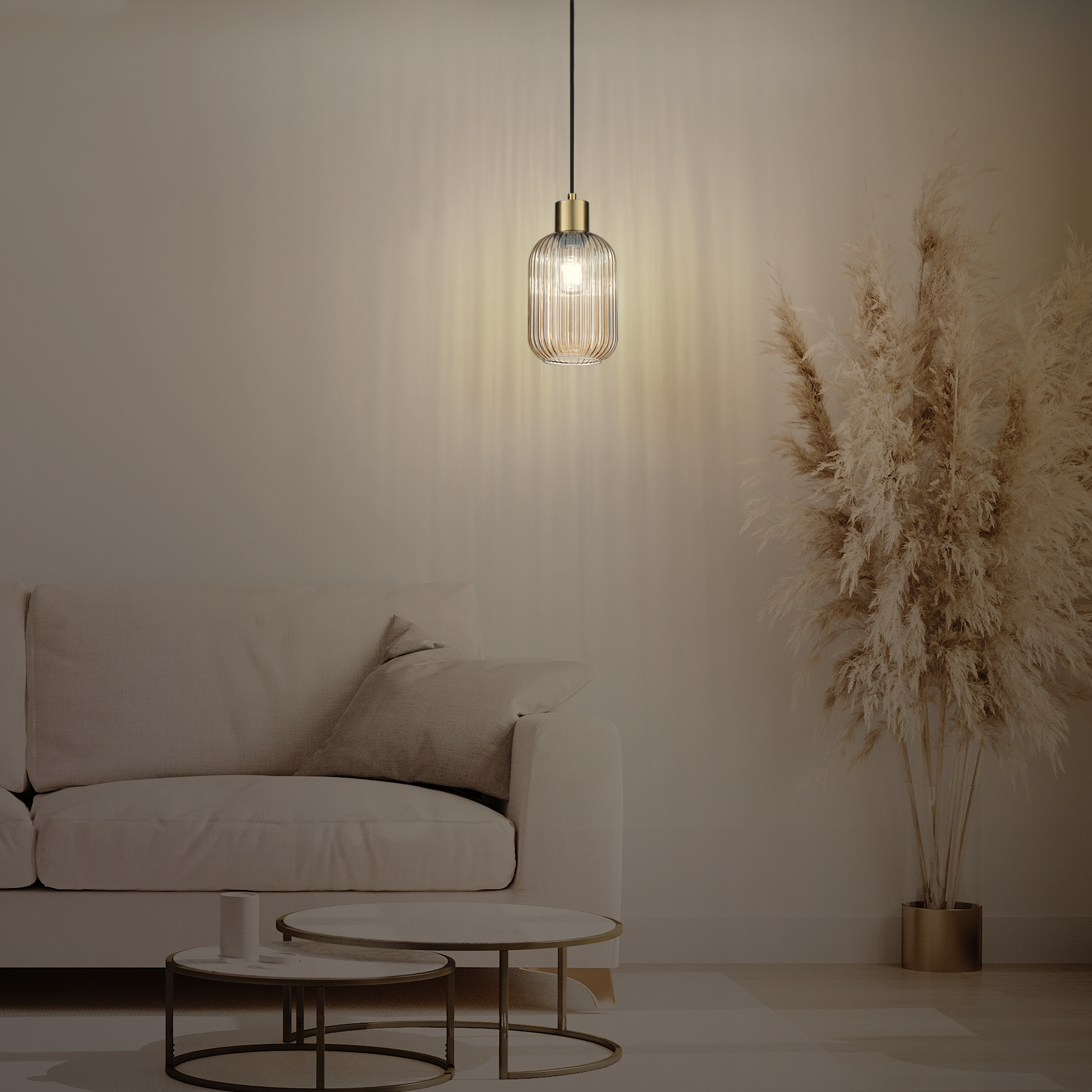 Lampa wisząca Dipsy bursztyn E27 14 cm Inspire - 7