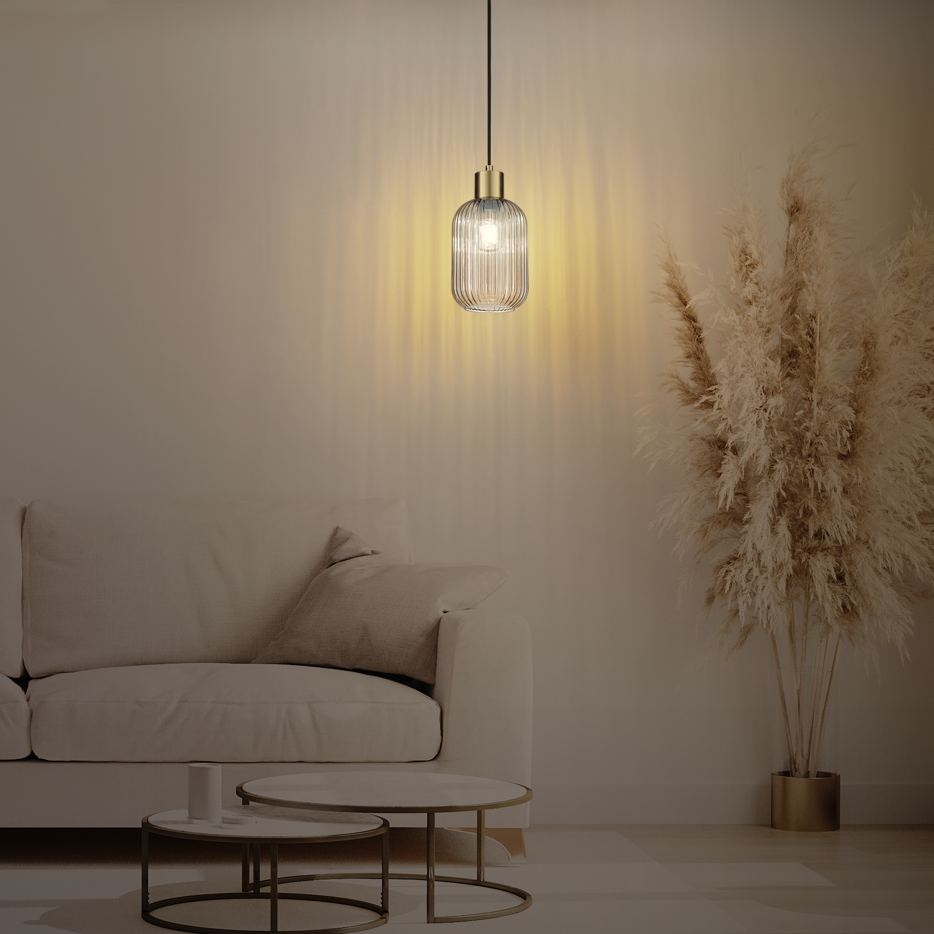 Lampa wisząca Dipsy bursztyn E27 14 cm Inspire - 6