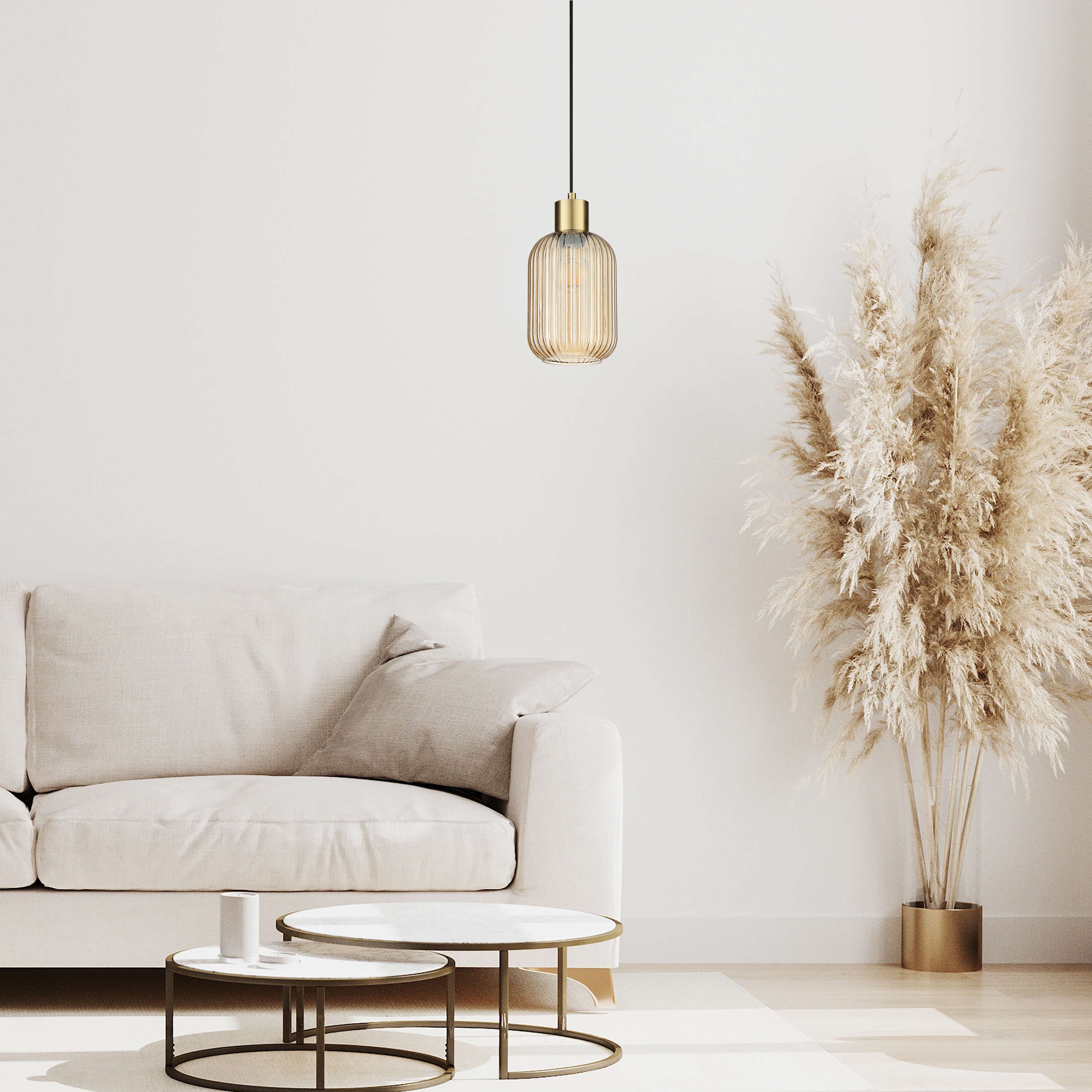 Lampa wisząca Dipsy bursztyn E27 14 cm Inspire - 5