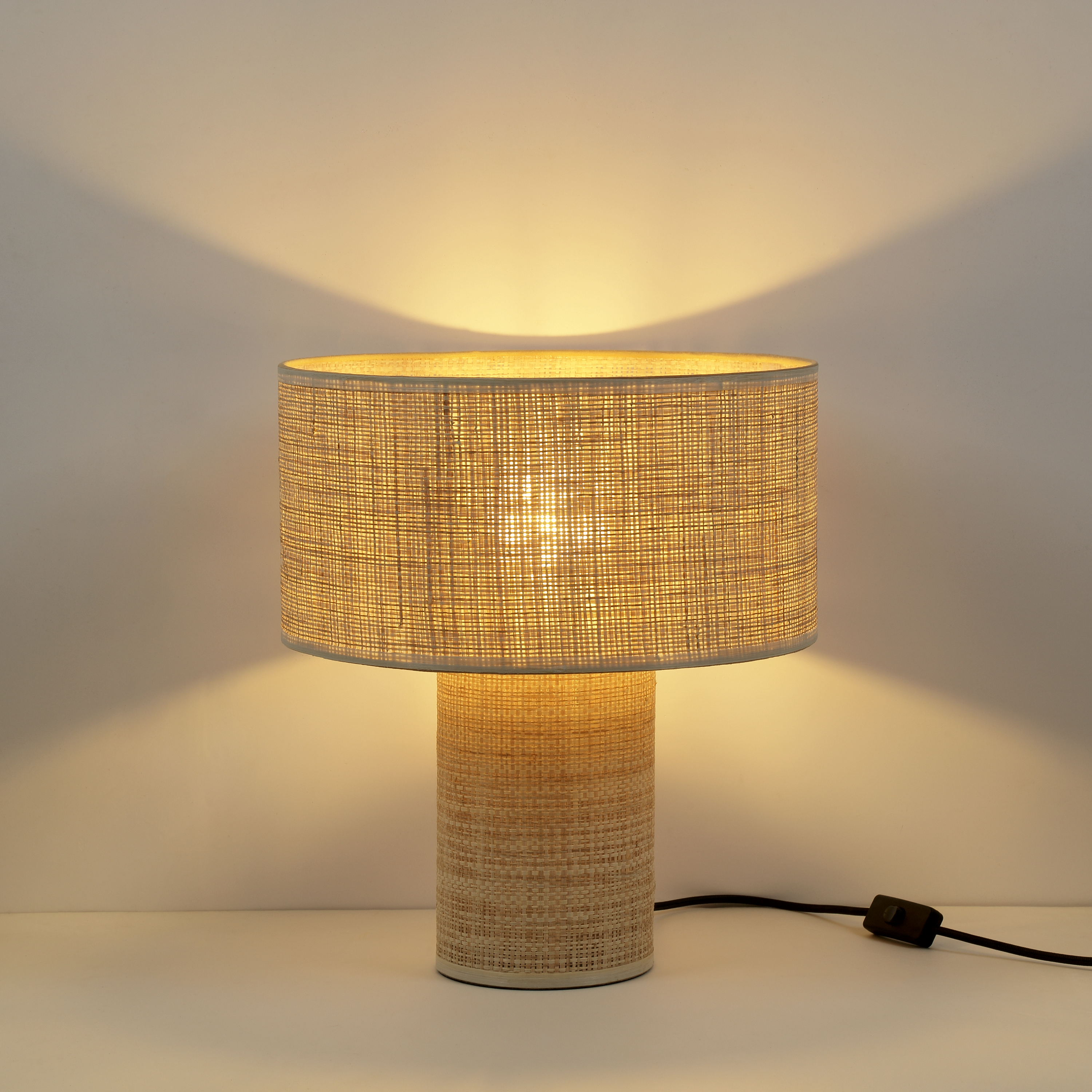 Candeeiro de mesa sem lâmpada E27 d35 35 cm bege Inspire Rafia - 16