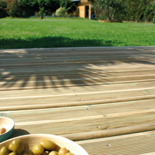 Lama madera de pino 12 x 240 cm y 21 mm verde ISB clase de uso 4 - 2