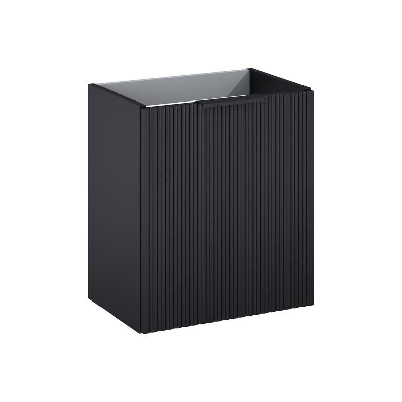 Szafka łazienkowa wisząca Nabel 43.8x.8x50 cm czarna Roca