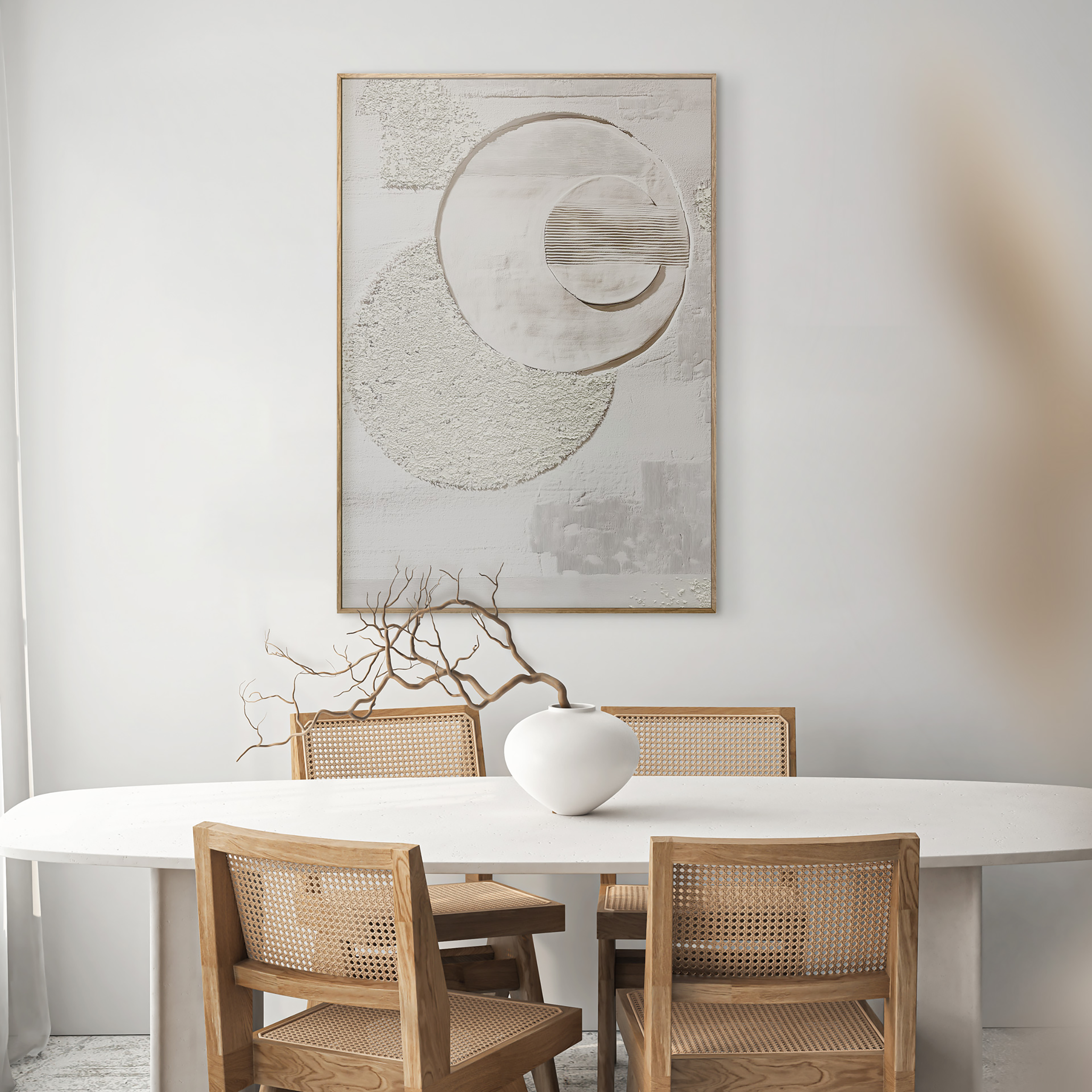 Obraz malowany Eclipse minimalistyczny 70 x 100 cm - 9