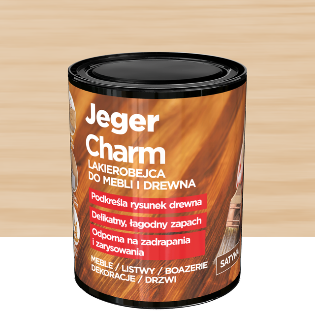 Lakierobejca do mebli i drewna Charm beżowy satyna 0.75 l Jeger