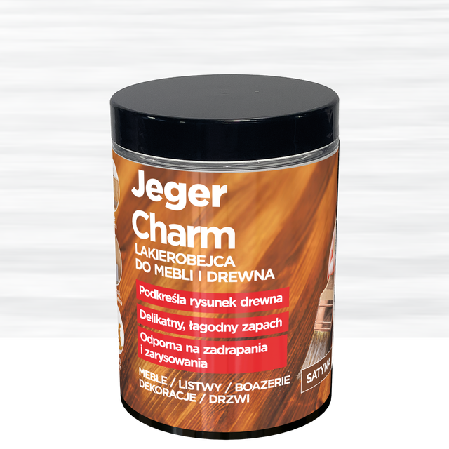 Lakierobejca do mebli i drewna Charm biały satyna 0.2 l Jeger