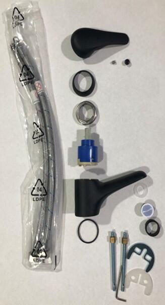 Mitigeur de lavabo noir S, Gift, ESSEBAGNO - 3