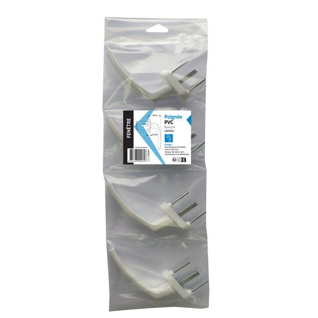 LOT DE 4 POIGNEES PVC 