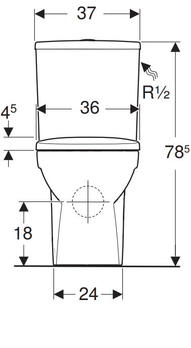 Pack WC à poser sortie double sans bride (sans rebord) G300 GEBERIT - 4