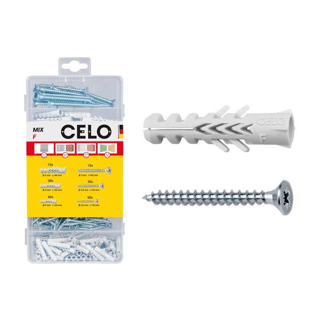 SURTIDO TACOS CON TORNILLO 5MM 6MM Y 8MM 210 UDS