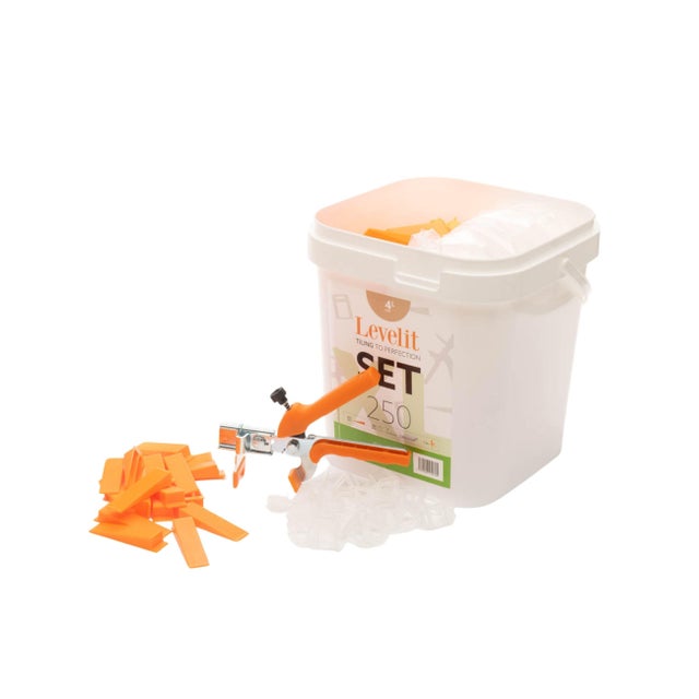 Croisillons autonivelants et cales pour carrelage Ep.4 mm XL - LEVELIT (seau de 250)