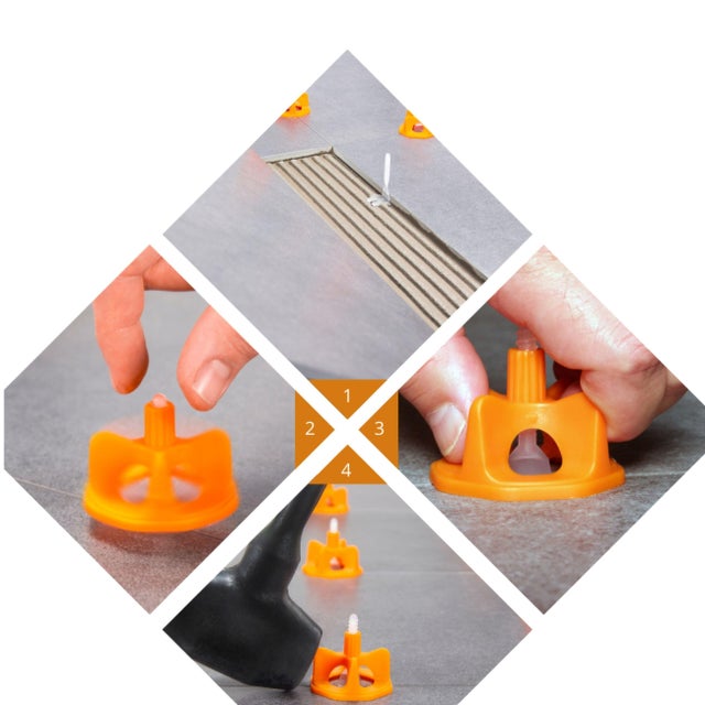 Croisillons autonivelants à vis pour carrelage Ep.2 mm en I - LEVELIT (sachet de 250)