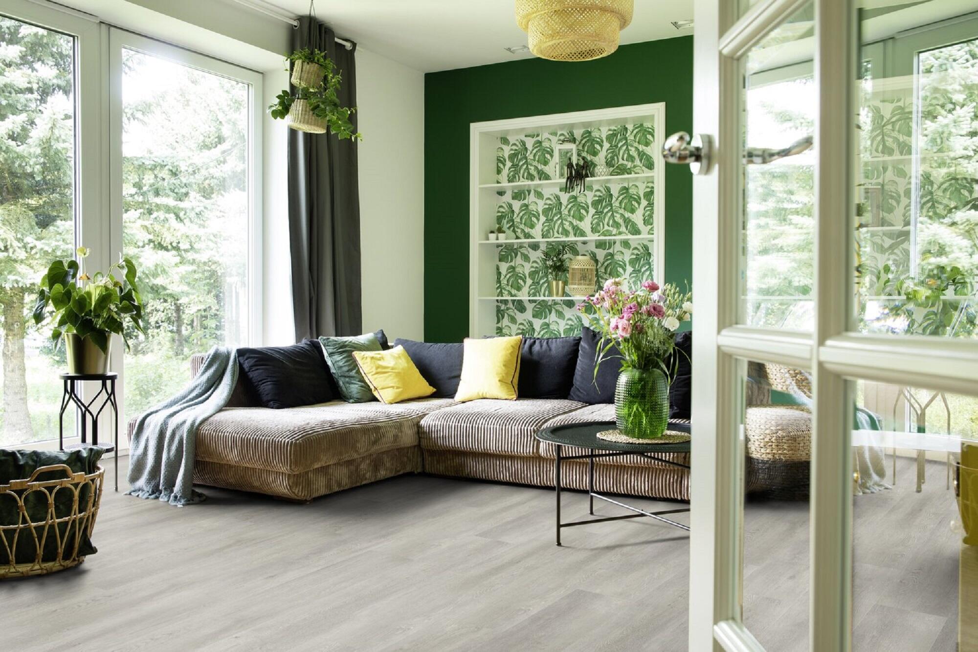 Suelo vinílico autoad medio rustic antique style efec madera blanca gris gerflor