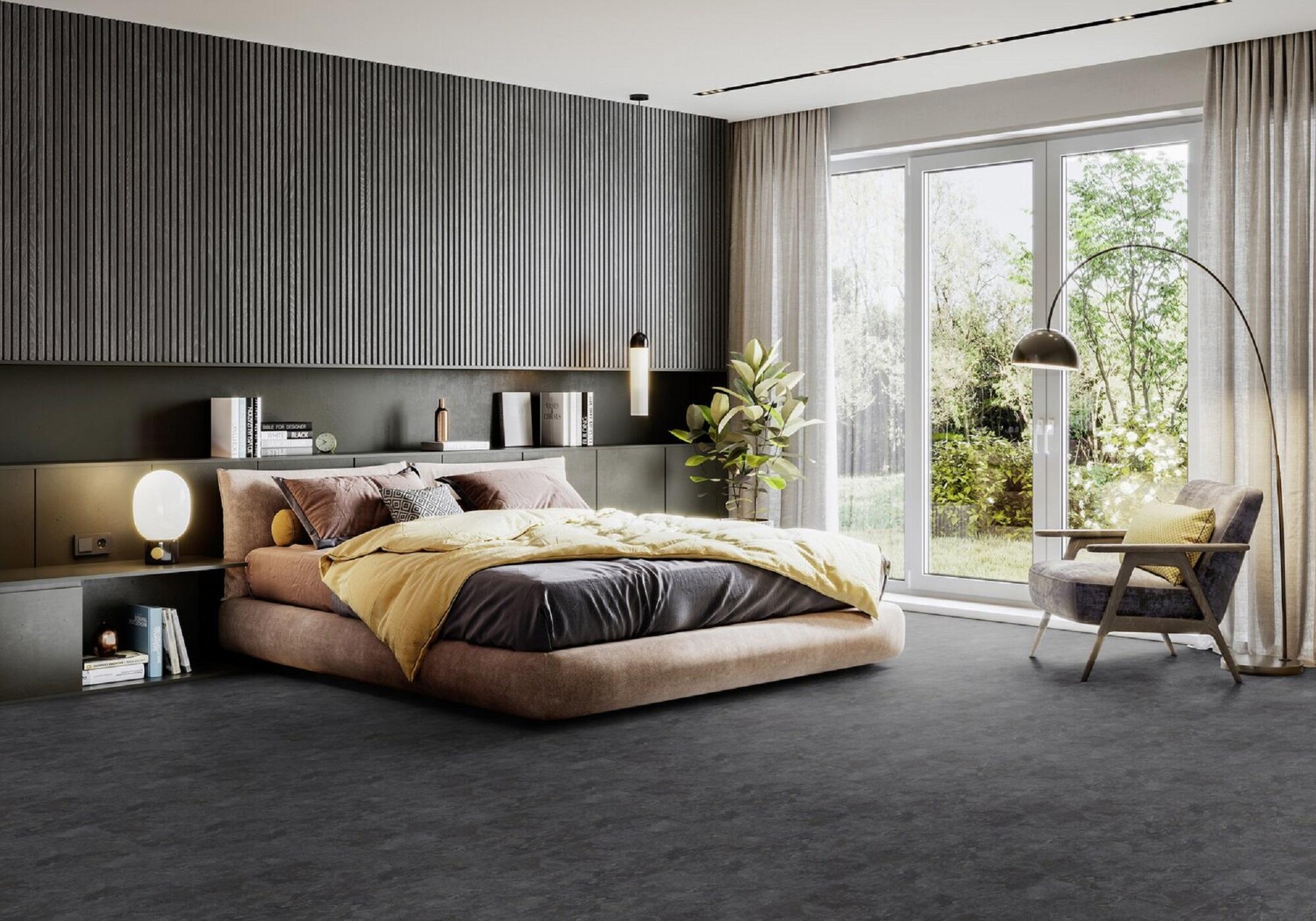 Suelo vinílico autoad medio Classic V Style efecto piedra antracita GERFLOR - 7