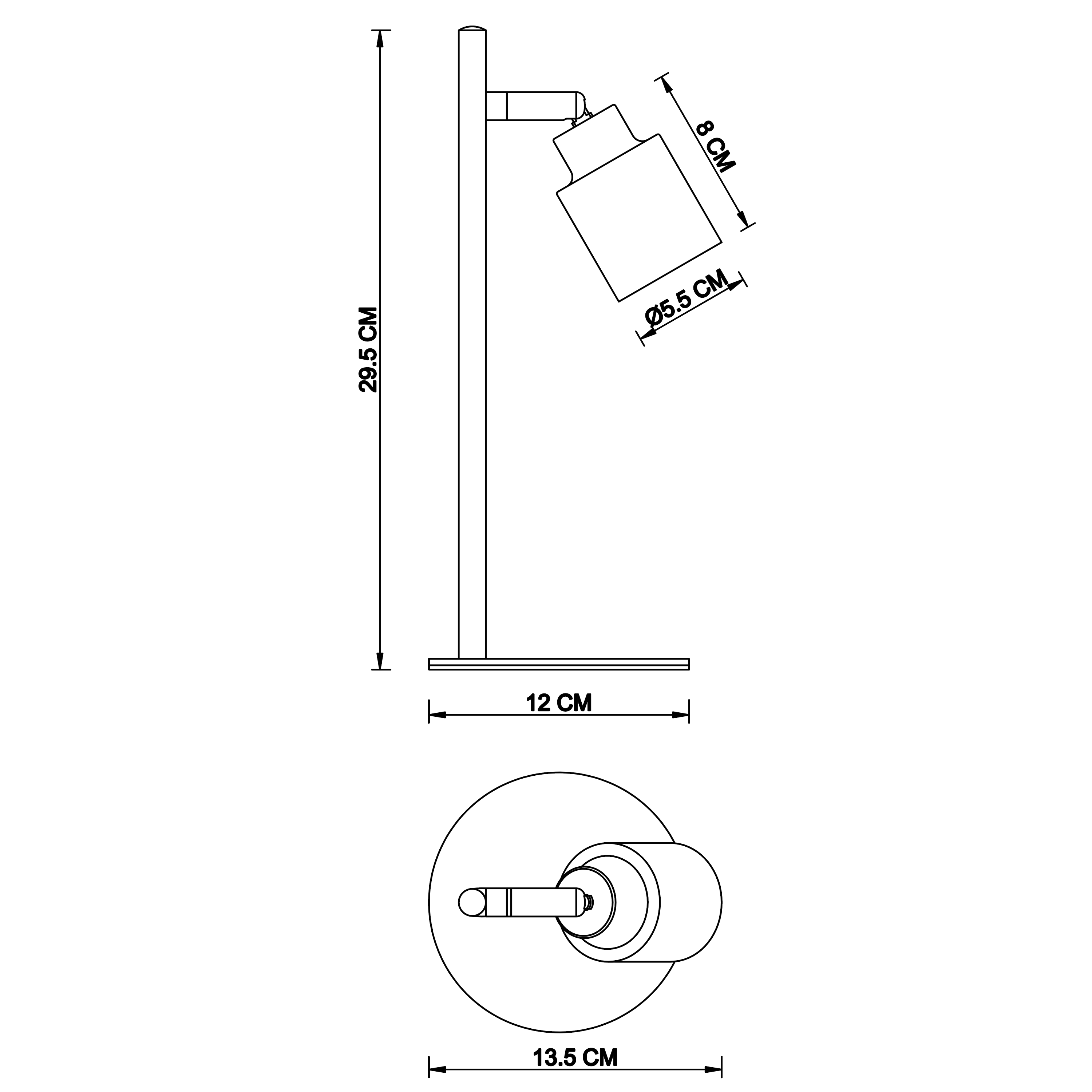 Candeeiro de mesa sem lâmpada GU10 d12 12 cm branco Inspire Tekla - 9