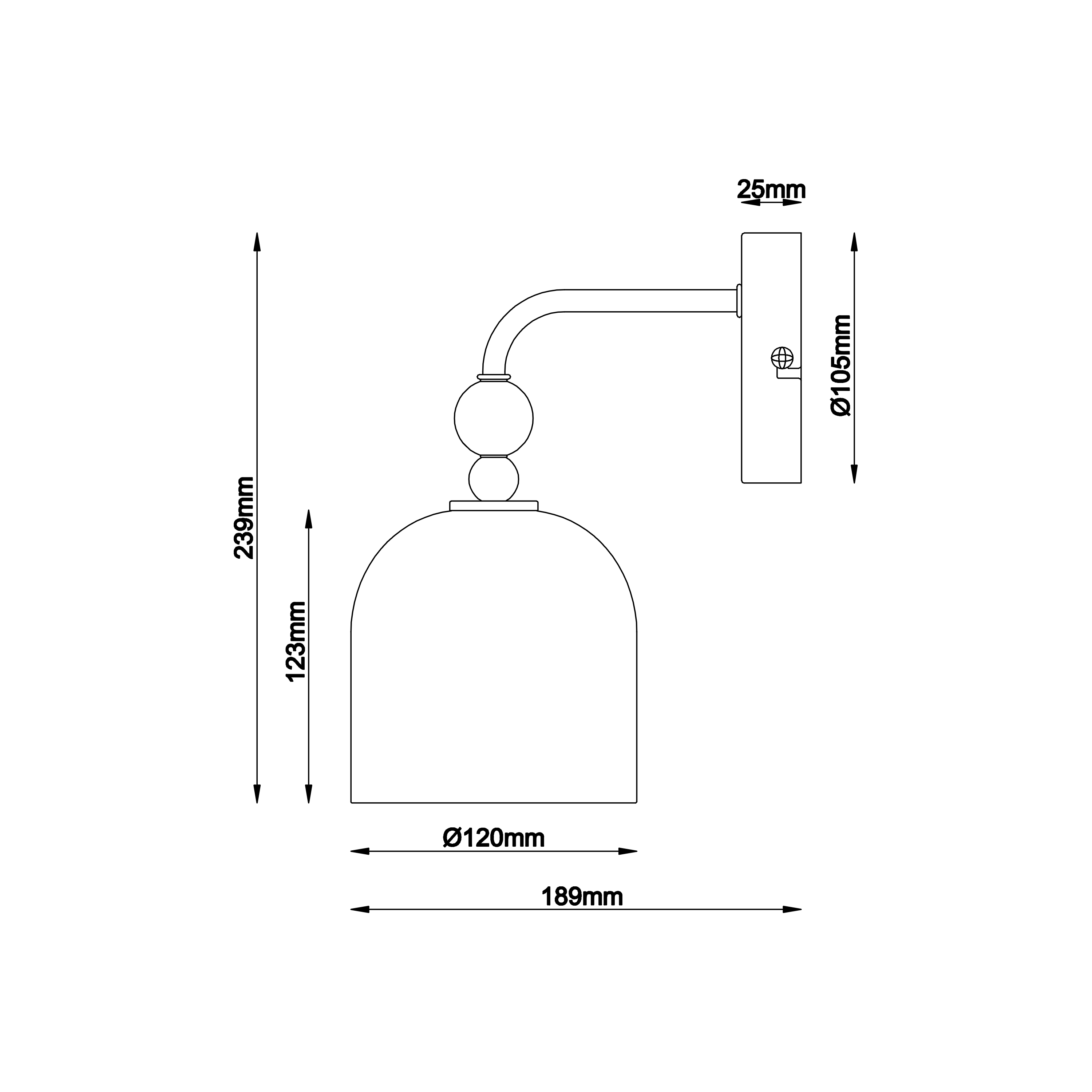 Kinkiet Lipsia złoty E14 Inspire - 9