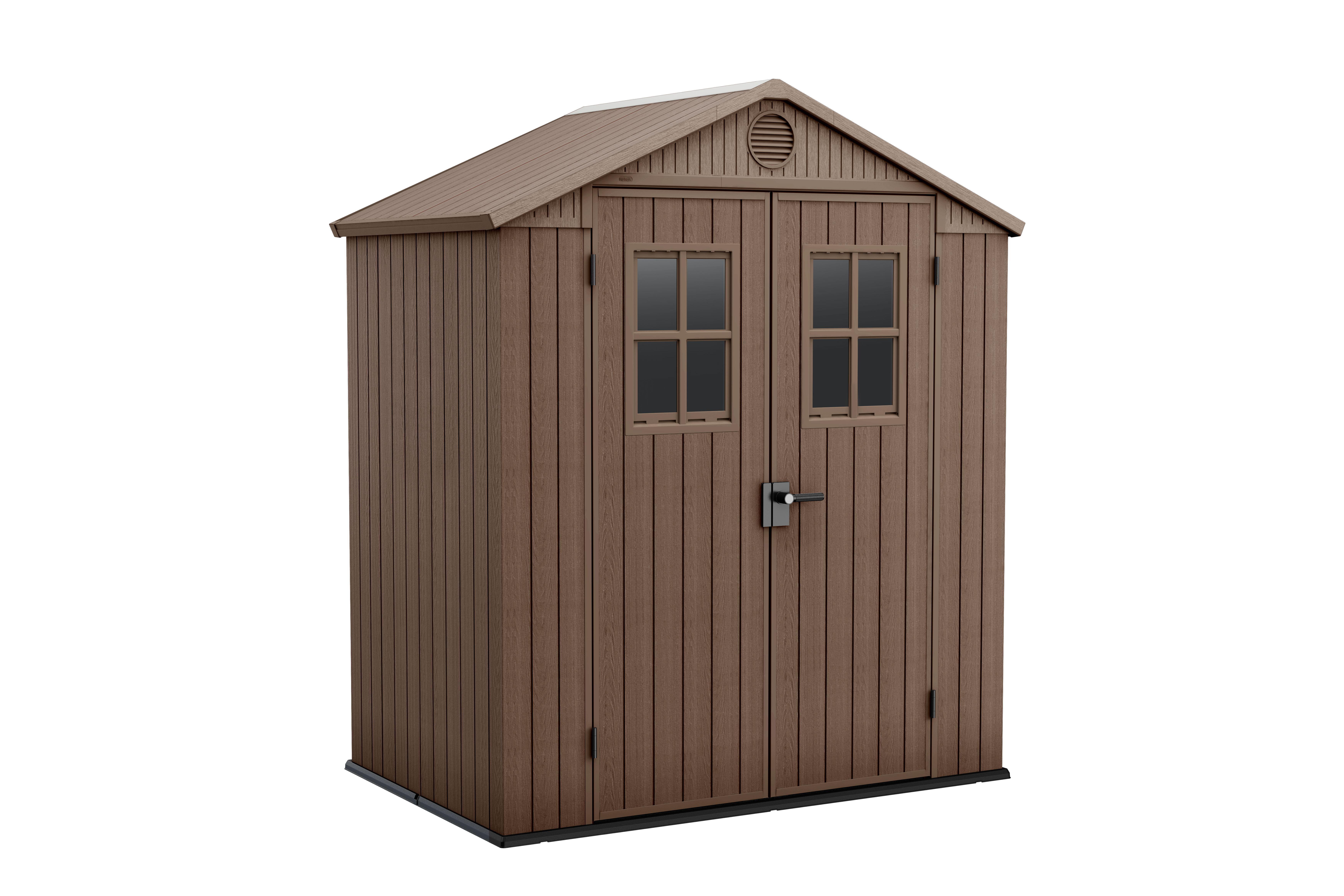Caseta de resina Darwin 6 X 4 de 190x212x122 cm y 2.2 m2 con 16 mm espesor y doble puerta abatible KETER - 6