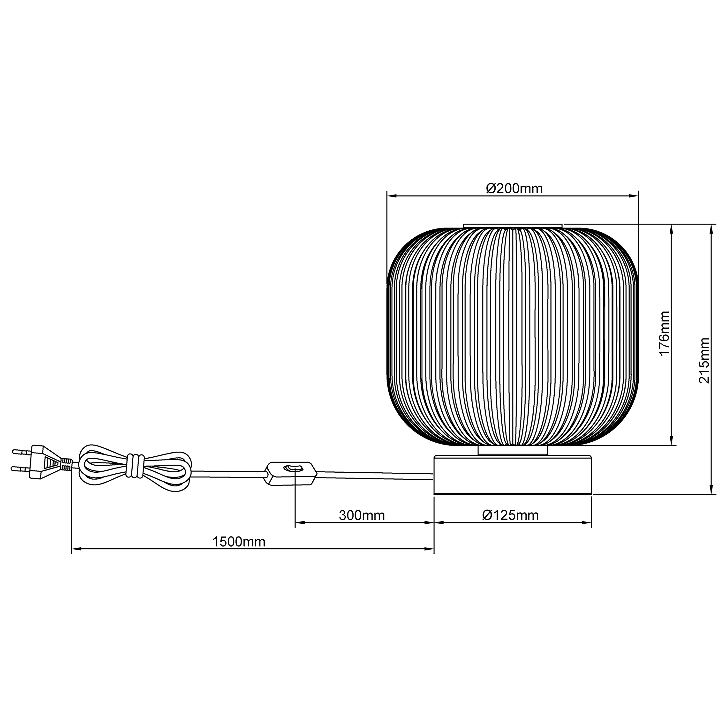 Lampa stołowa Dipsy zielona E27 Inspire - 9
